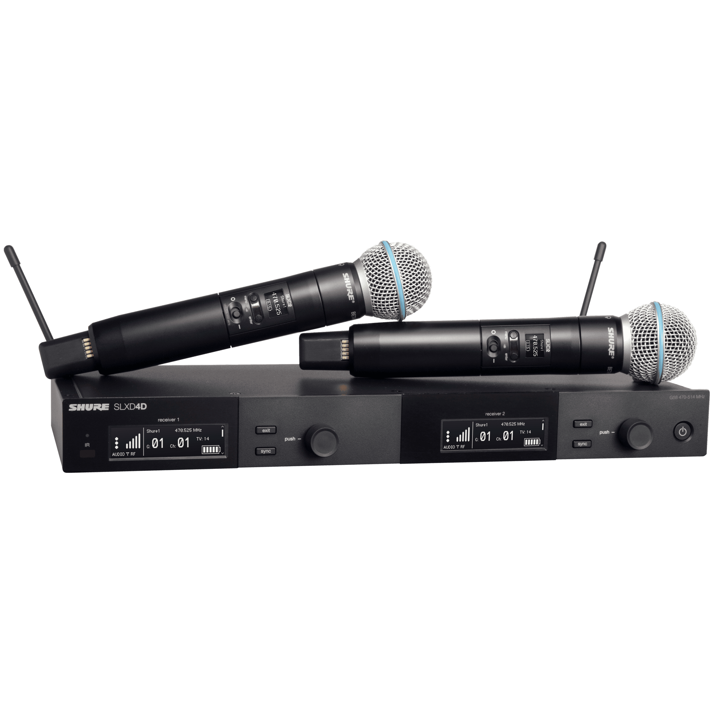 Shure SLXD24D/B58 Dual Channel Wireless Handheld Microphone System