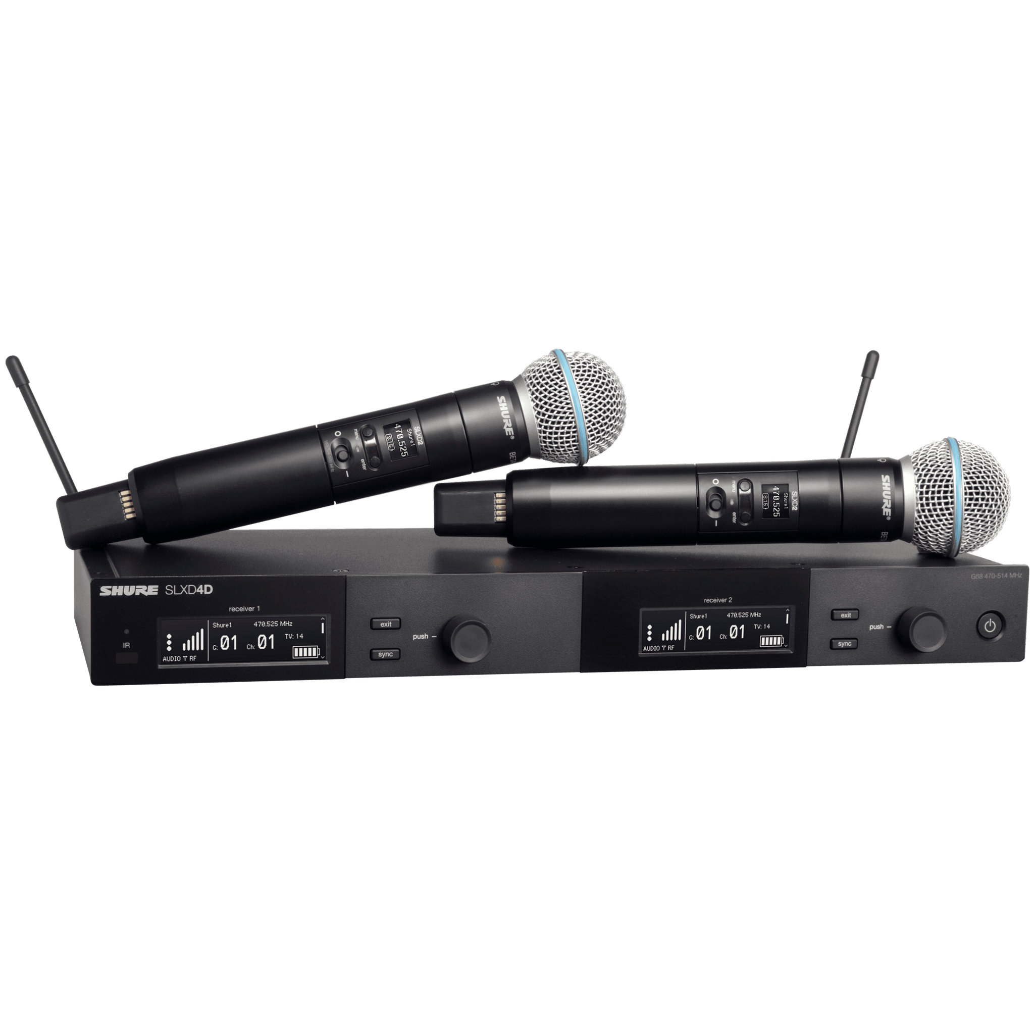 Shure SLXD24D/B58 Dual Channel Wireless Handheld Microphone System