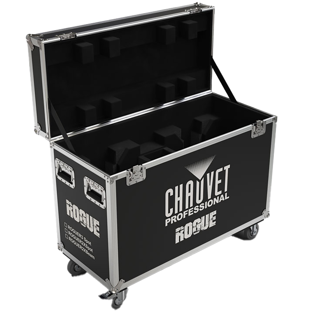 Chauvet Pro Maverick Force S/1 Spot, S/2 Profile, Rogue R2 X/R3 Spot: 2-Fixture Flight Case