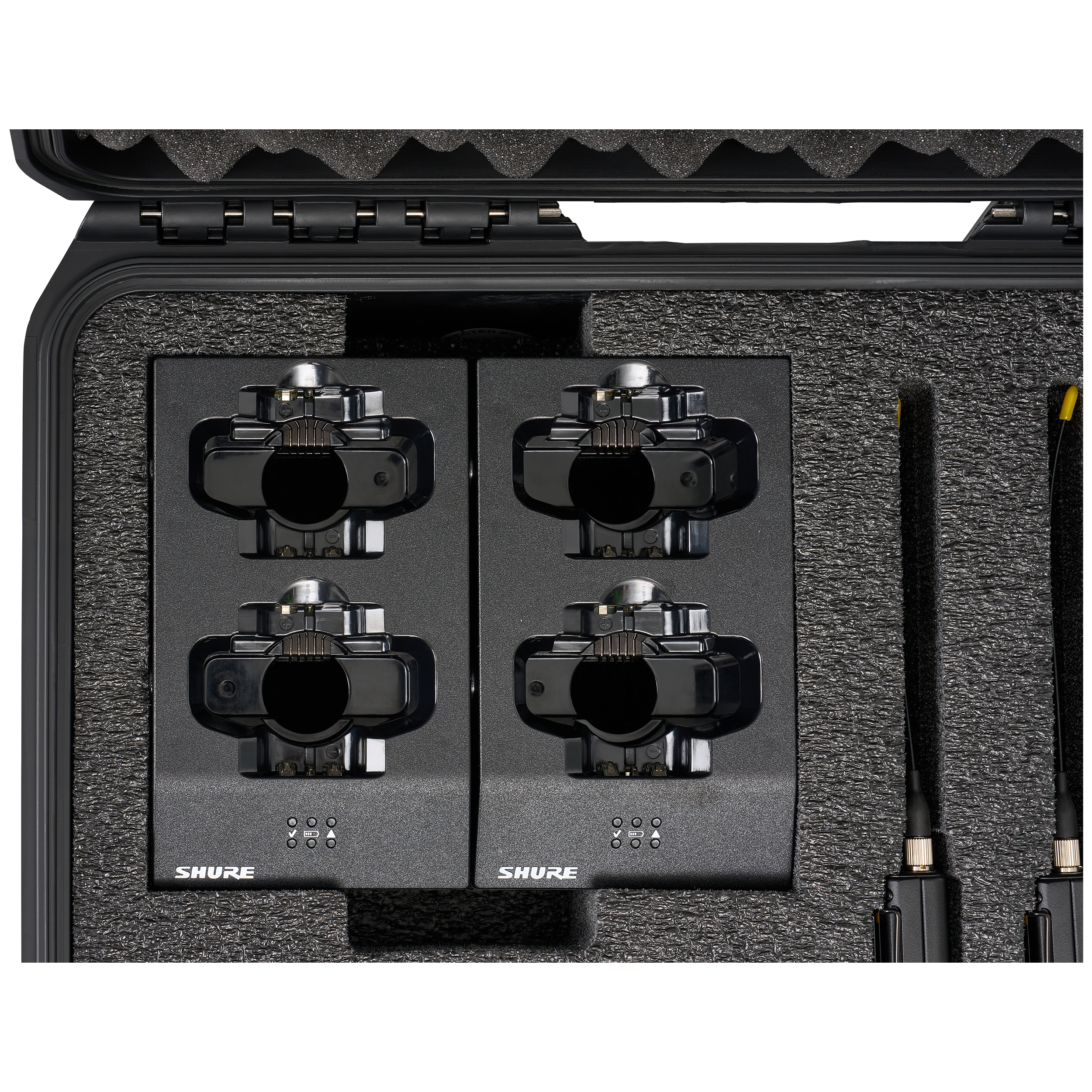 BYFP ipCase for 4x Shure P10R+ Diversity Body Pack Receivers