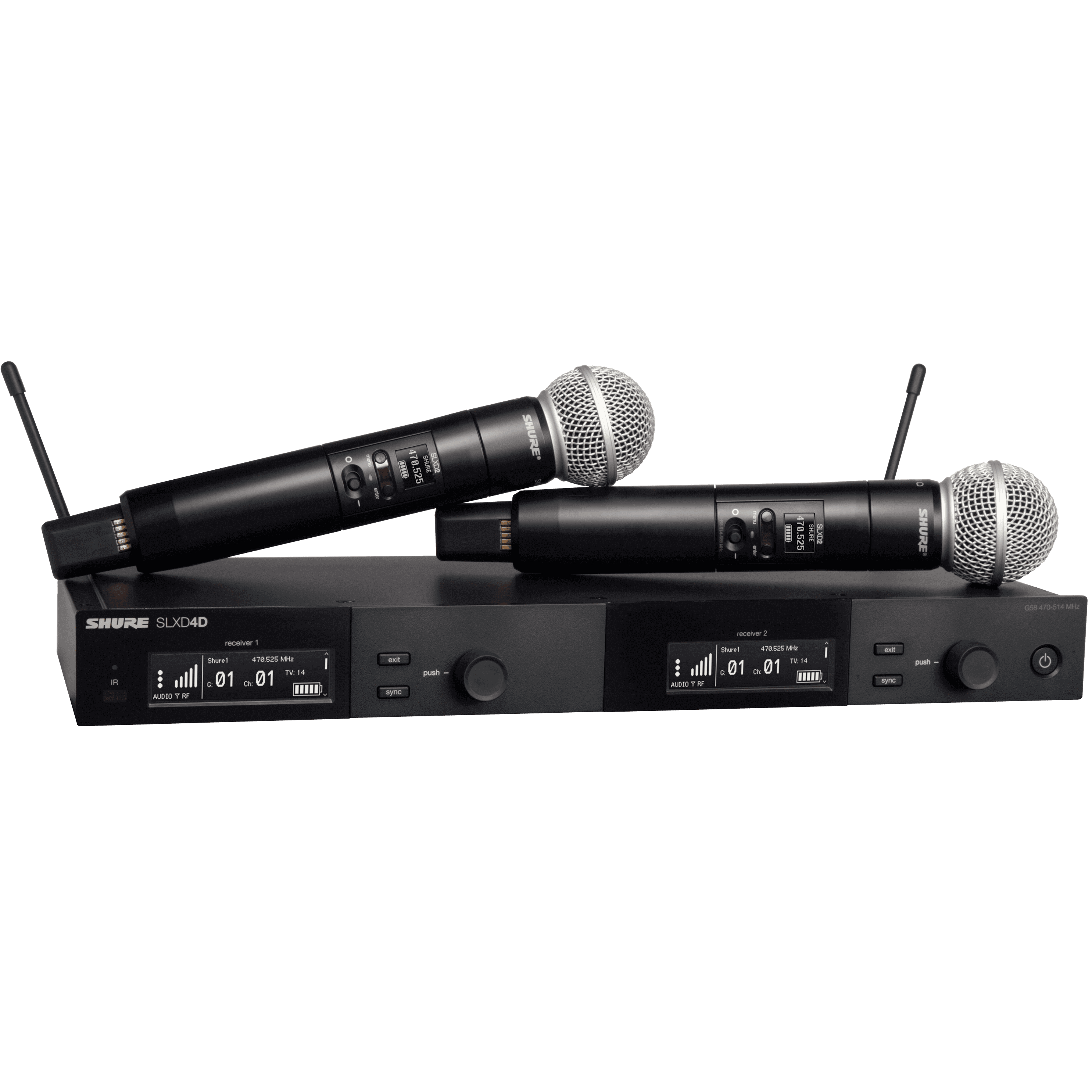 Shure SLXD24D/SM58 Dual Channel Wireless Handheld Microphone System