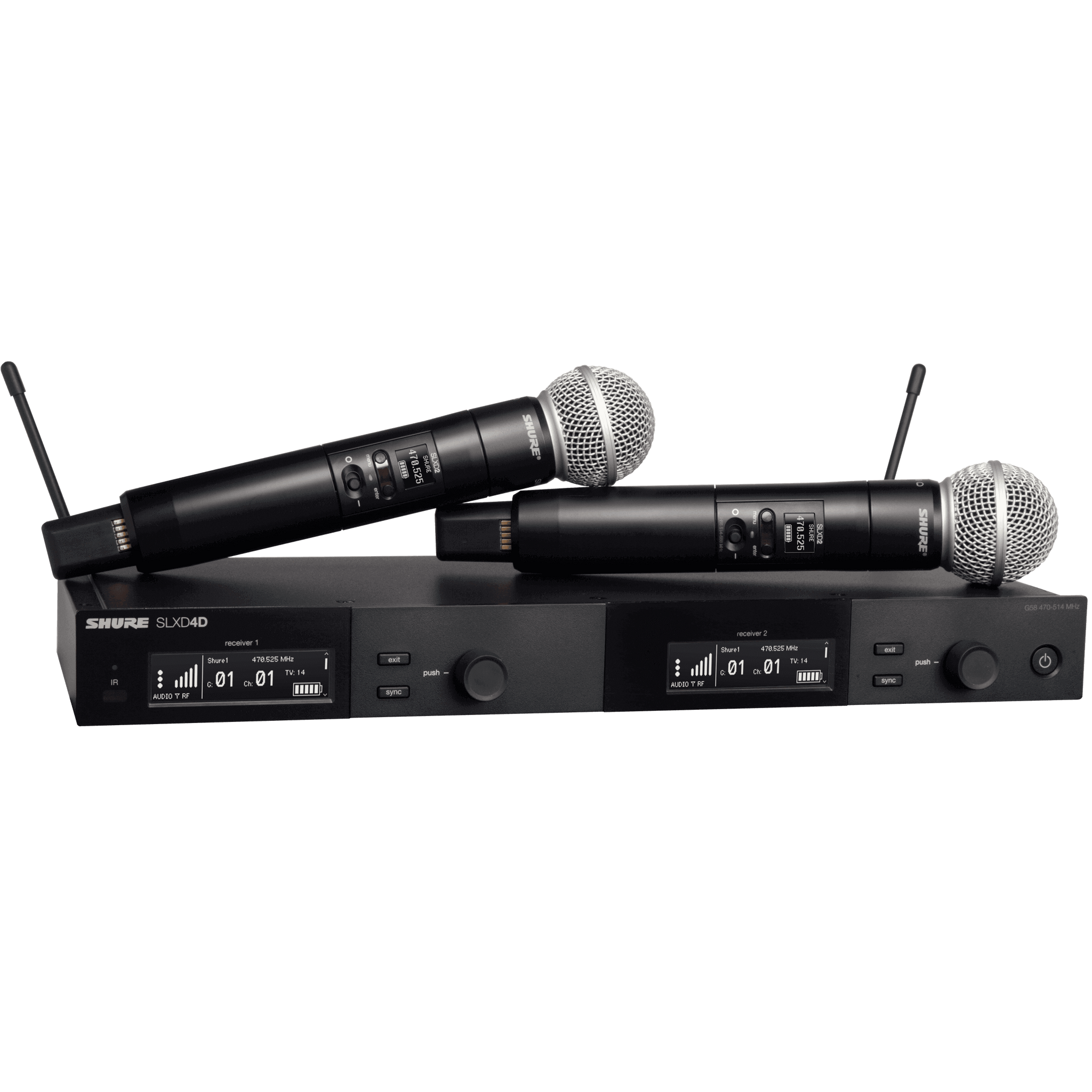 Shure SLXD24D/SM58 Dual Channel Wireless Handheld Microphone System