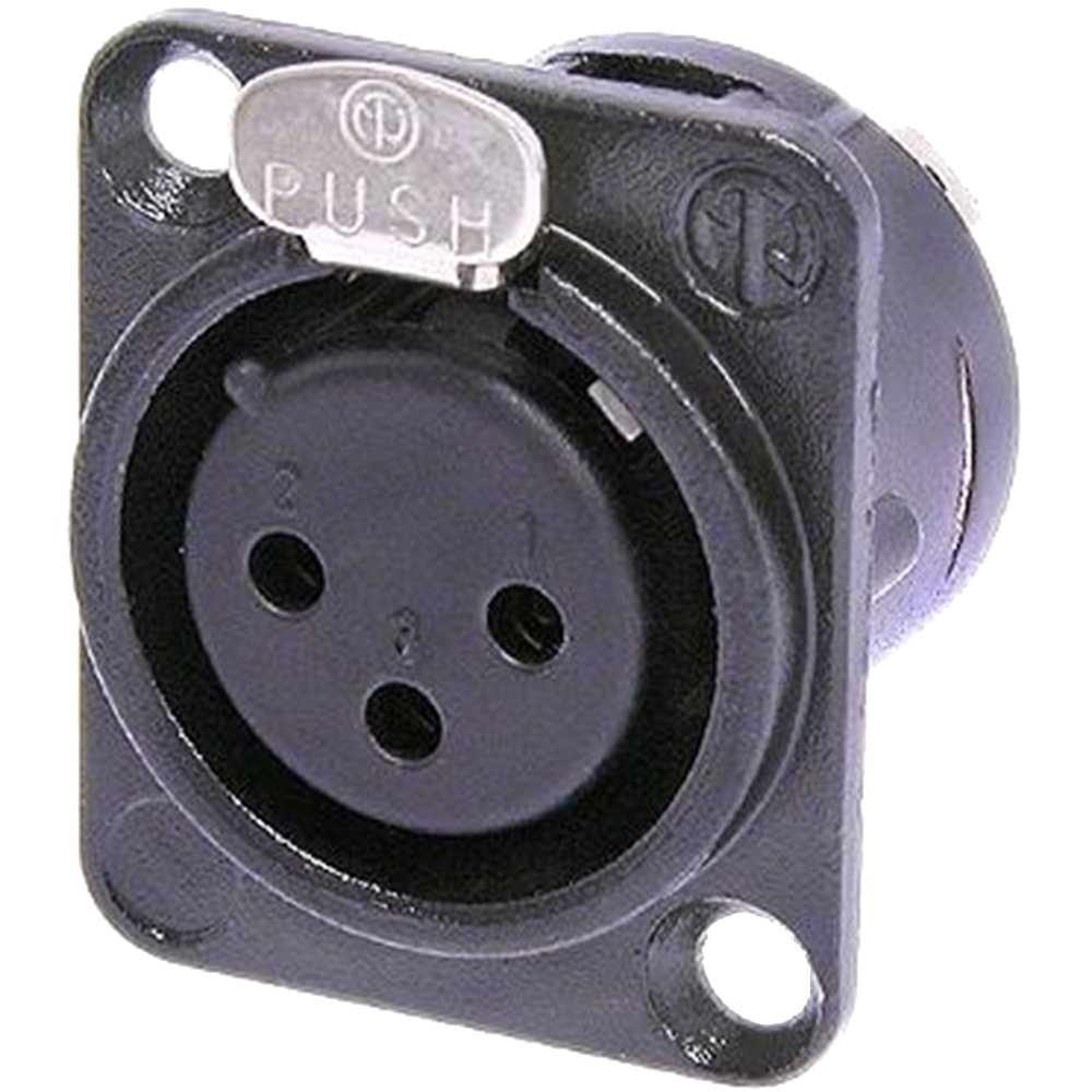 Neutrik NC3FDL-1-B Chassis Connector