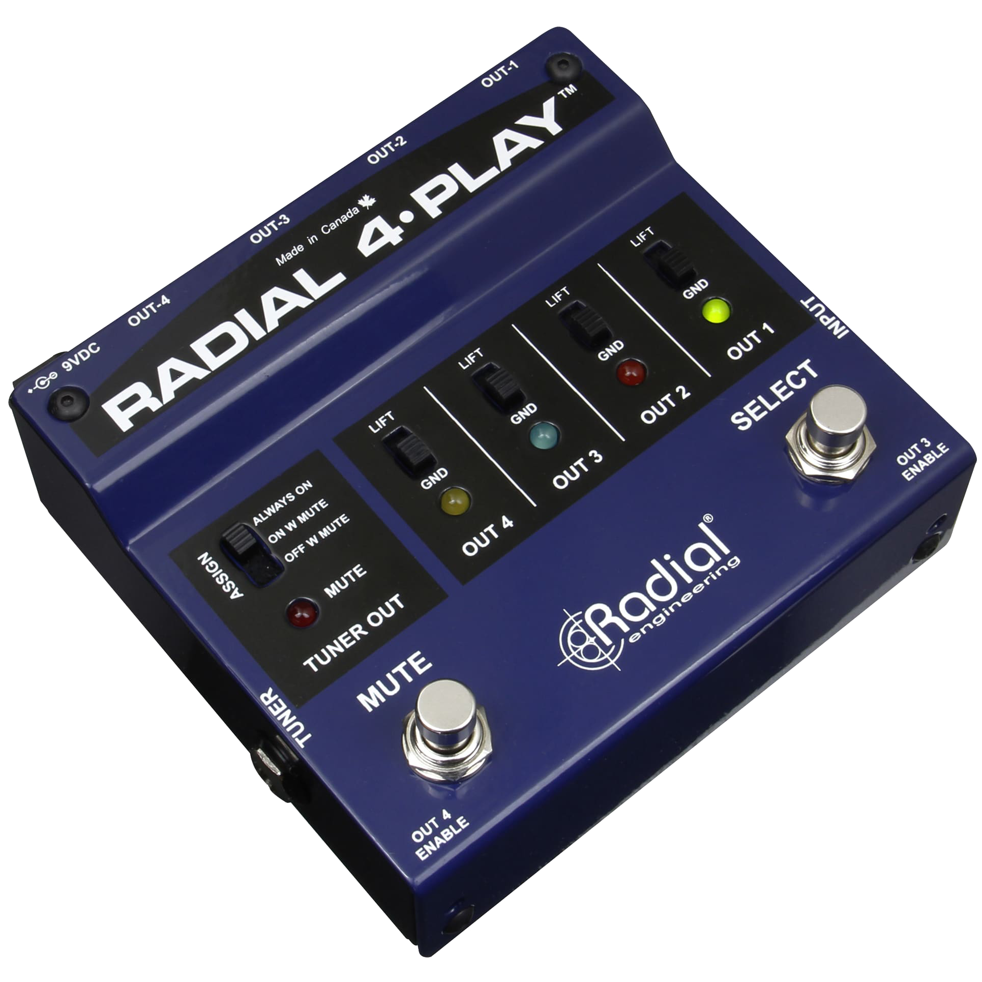 Radial 4-Play Multi-Output DI Box