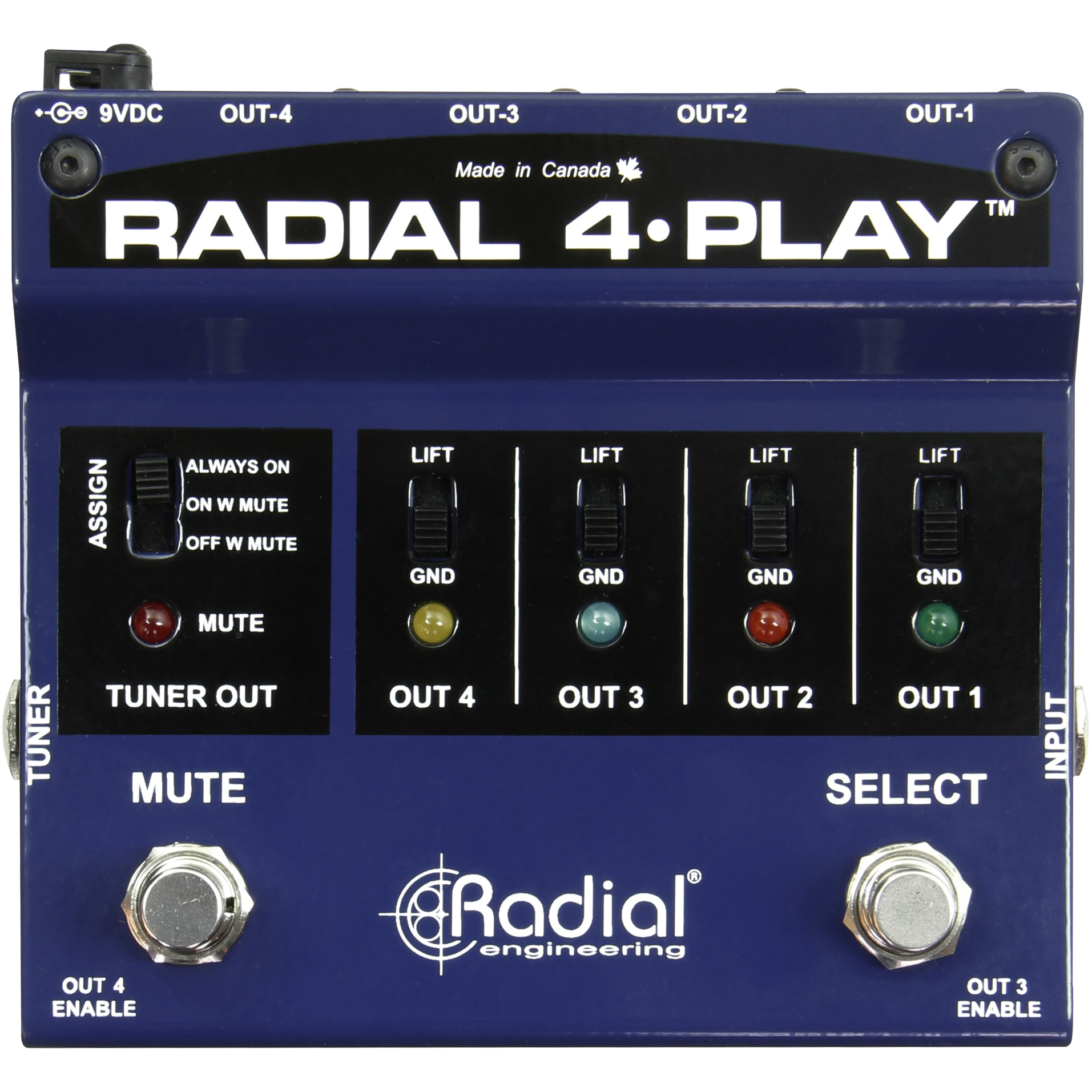 Radial 4-Play Multi-Output DI Box