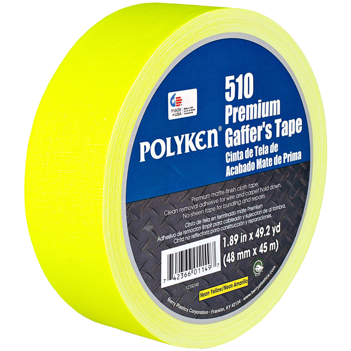 Polyken 510 Flourescent Premium Gaffer's Tape 48mm x 45m (1.89 x 49.2 yds)