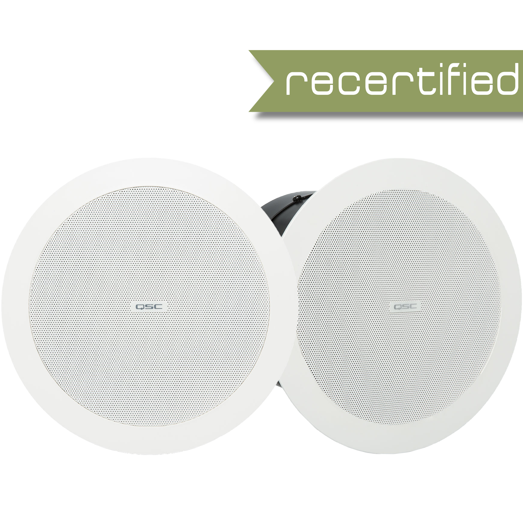 QSC AD-C6T White Ceiling Speaker Pair
