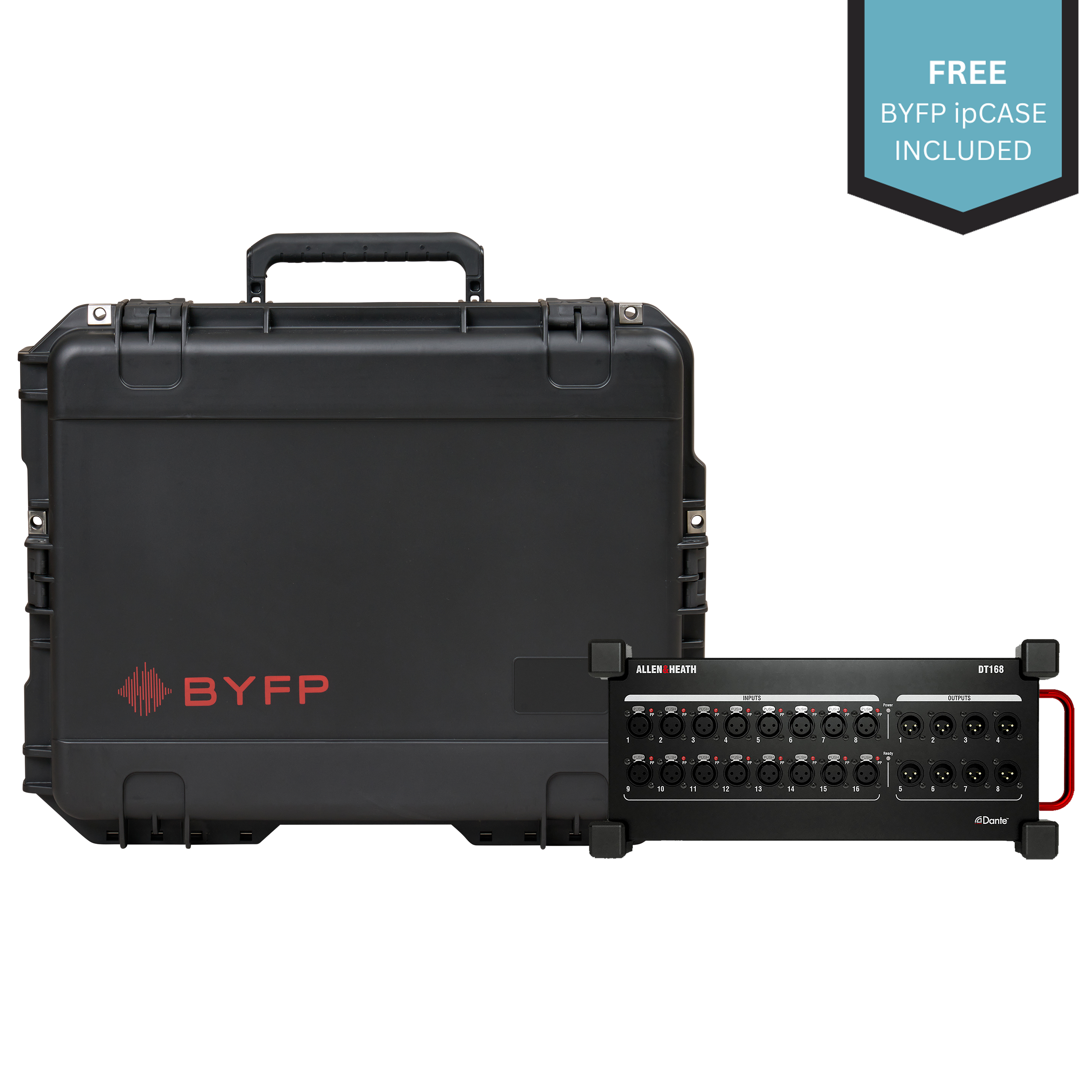 Allen & Heath DT168 Dante StageBox tourPack with BYFP ipCase