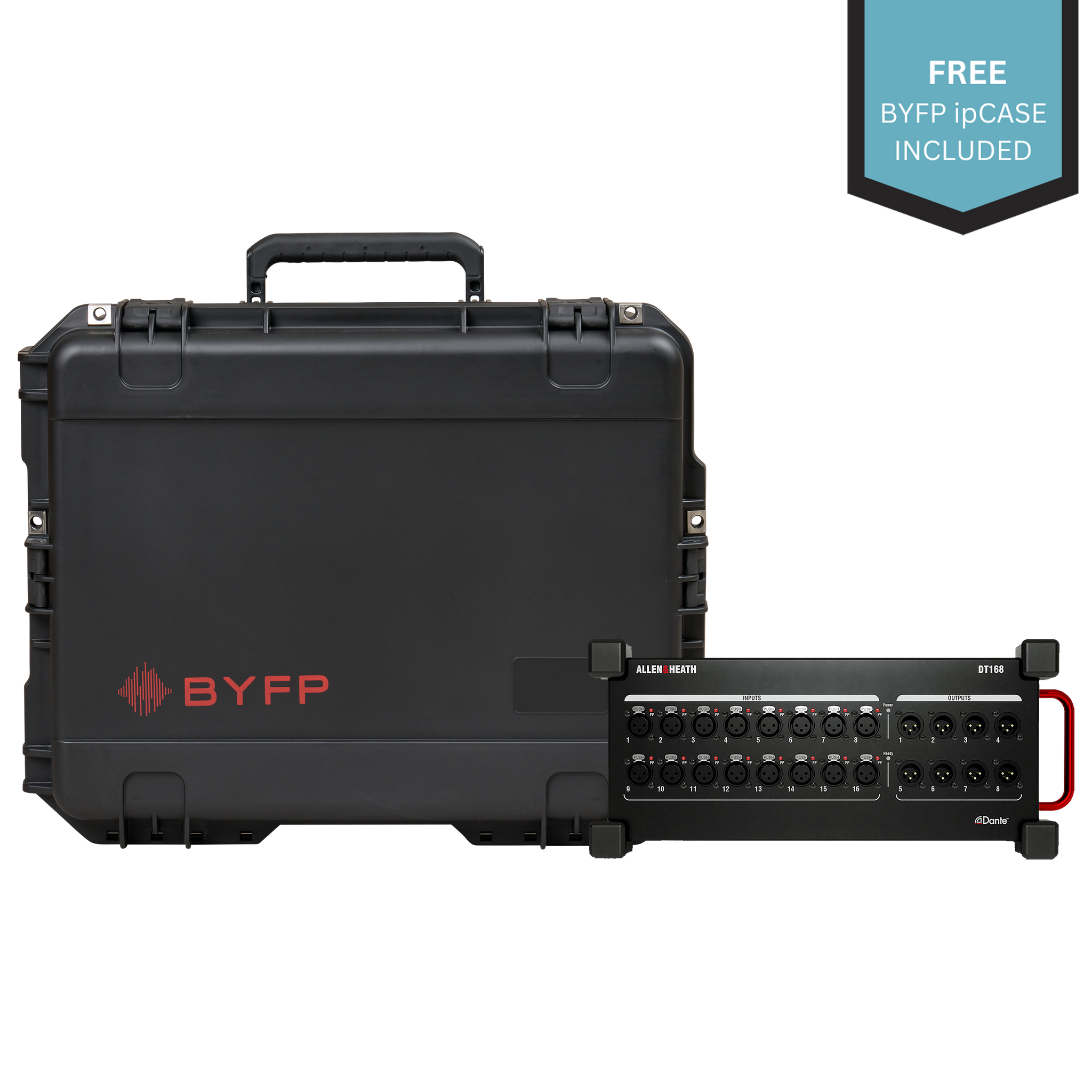 Allen & Heath DT168 Dante StageBox tourPack with BYFP ipCase