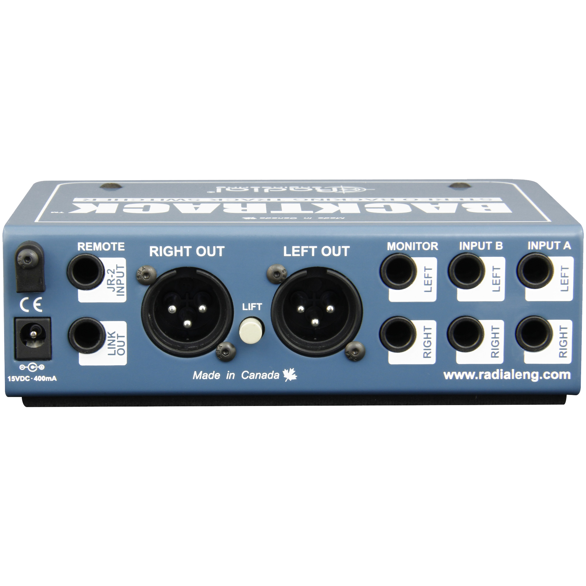 Radial Backtrack Stereo Audio Switcher