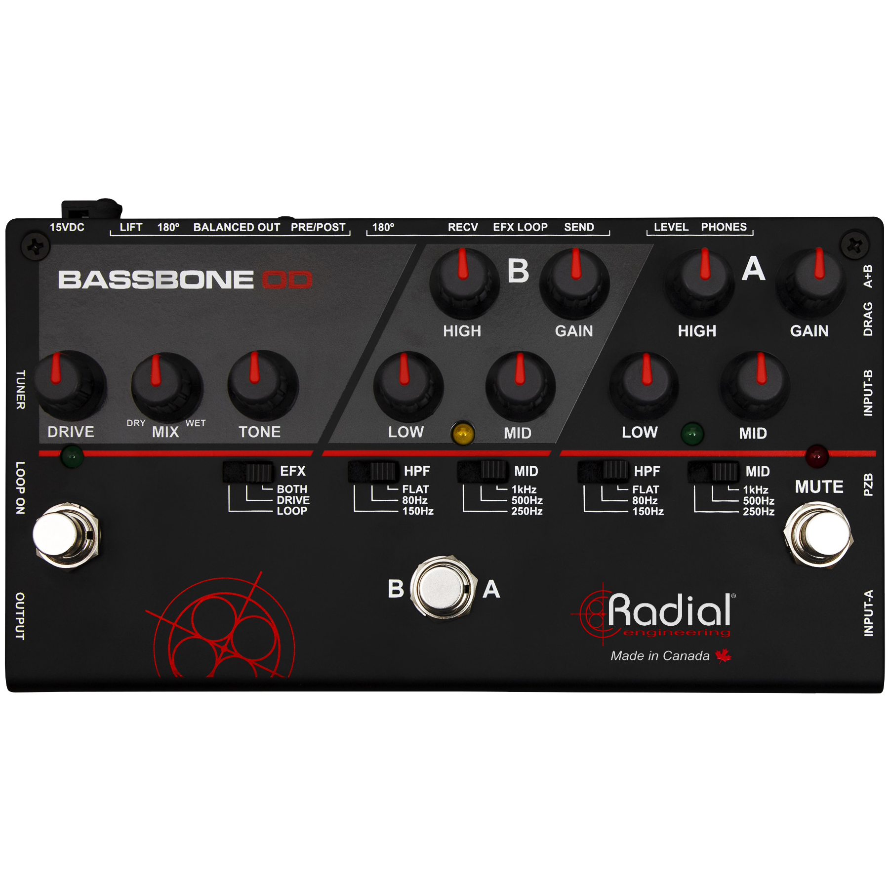 Radial Bassbone OD Bass Preamp & Overdrive