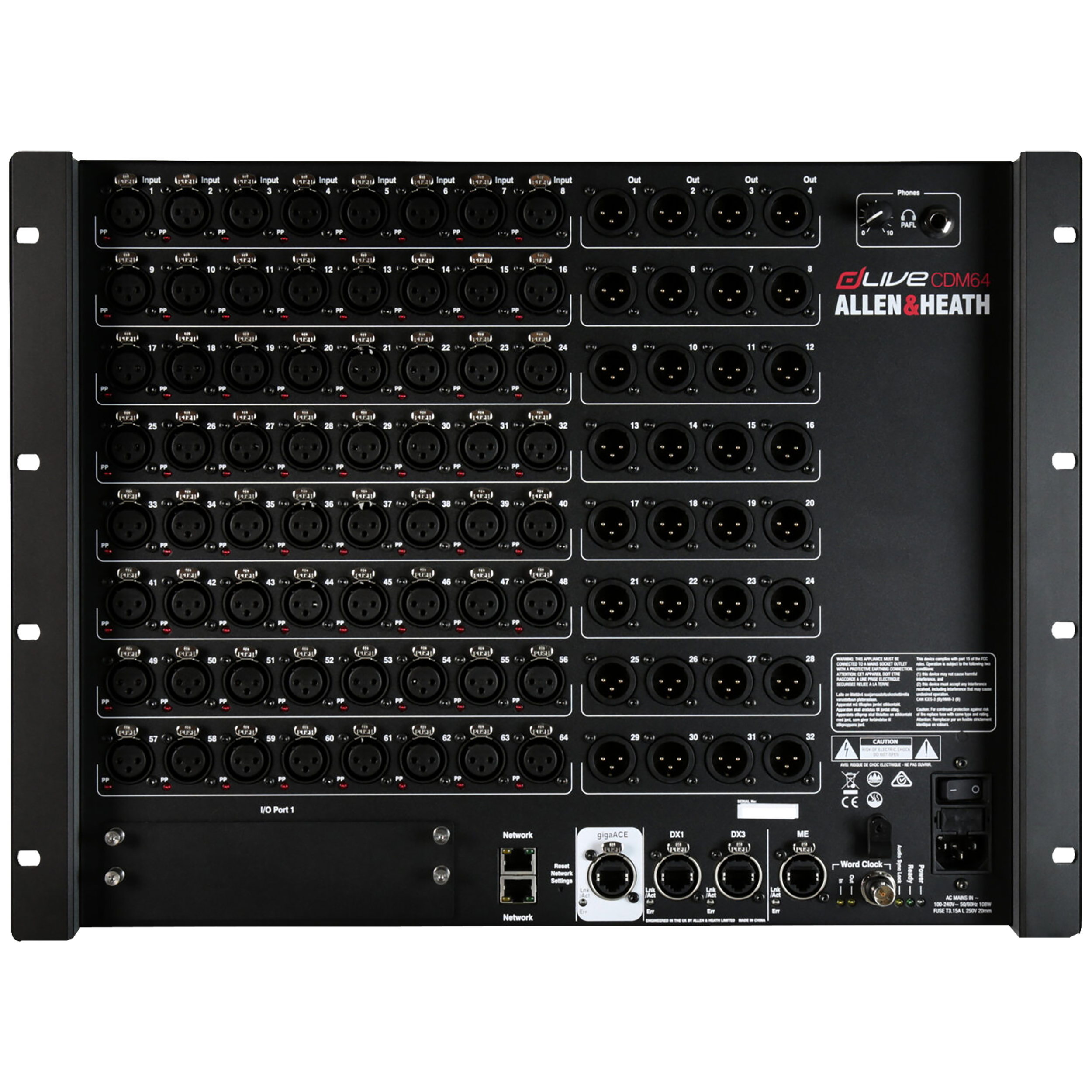 Allen & Heath dLive CDM64-RUFX MixRack with RackUltra FX – avBYFP Allen & Heath dLive CDM64-RUFX MixRack with RackUltra FX – avBYFP