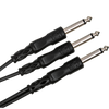 Hosa Y Cable 1/4 in TS to Dual 1/4 in TS