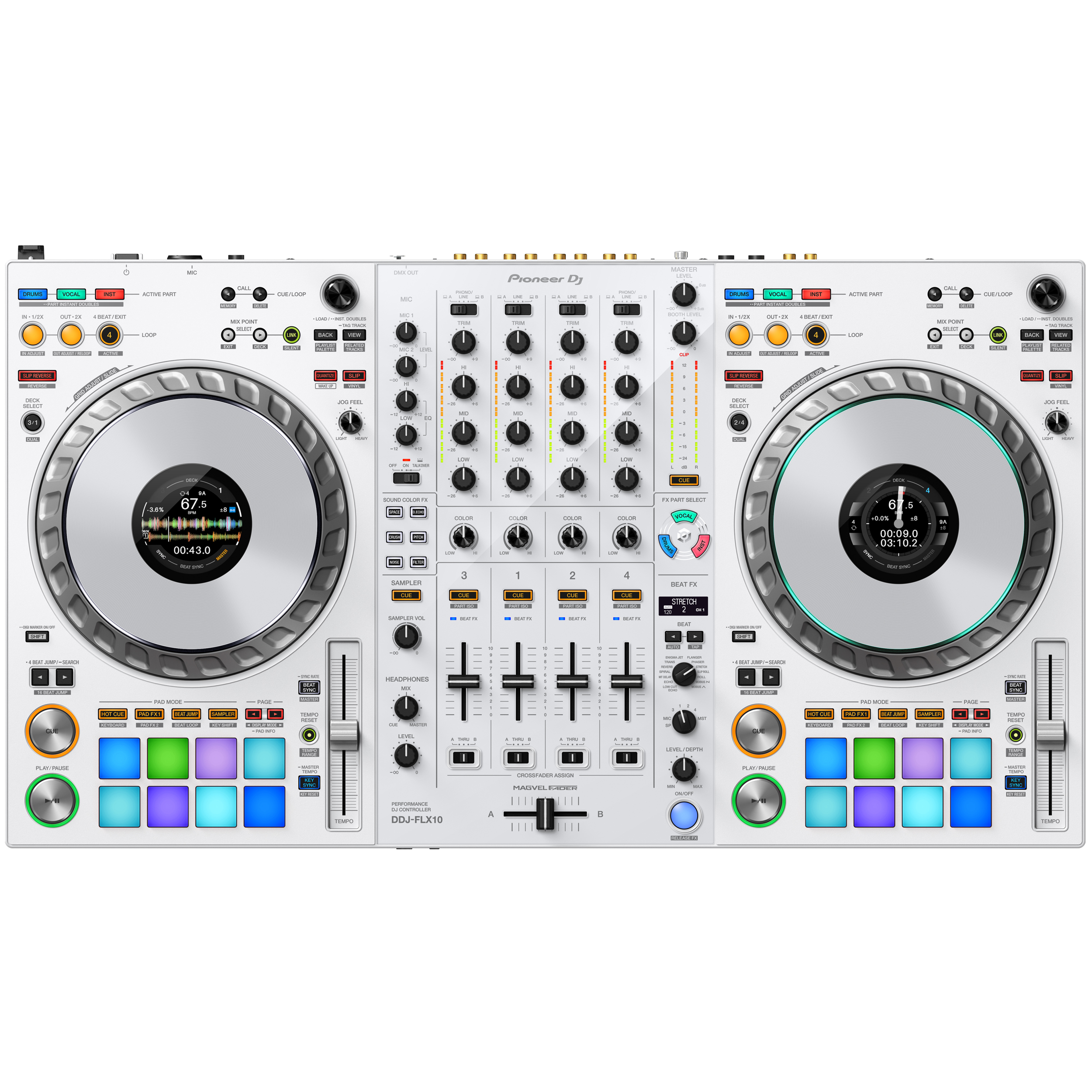 Pioneer DJ DDJ-FLX10 White Limited Edition Controller
