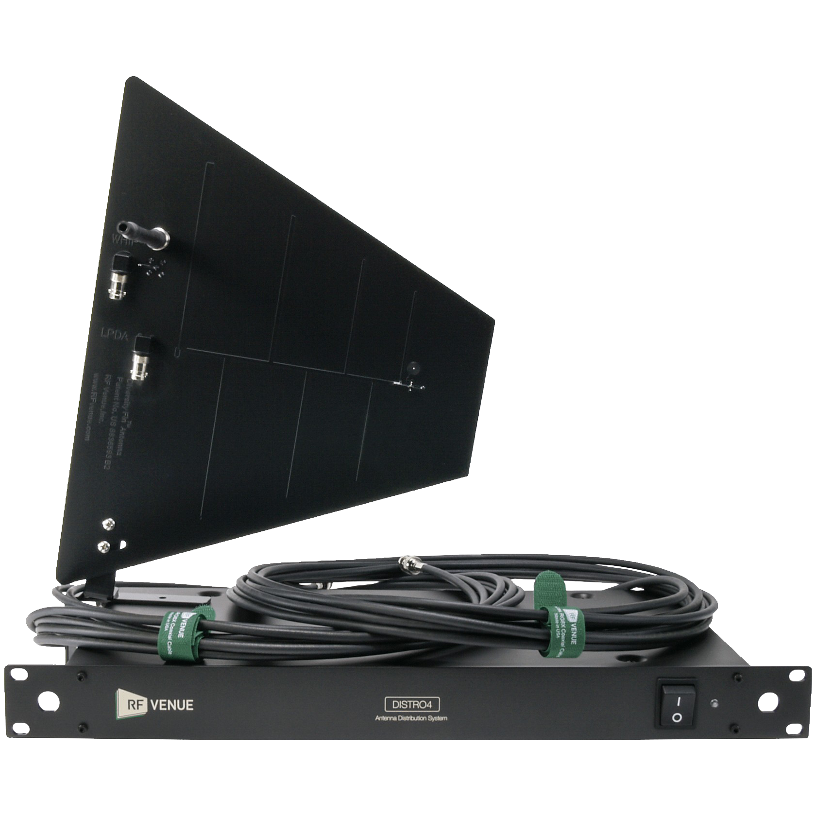 RF Venue 4 Channel Wireless Microphone Upgrade Pack - Wallmount Black