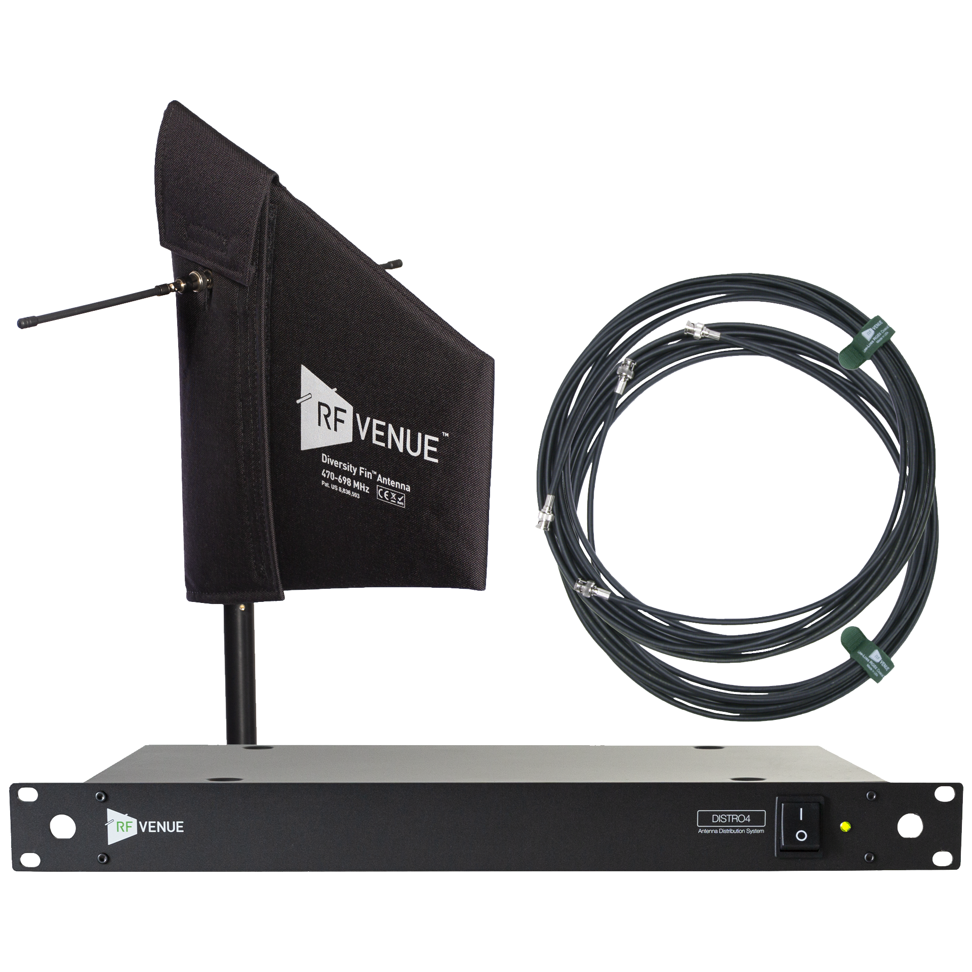 RF Venue 4 Channel Wireless Microphone Upgrade Pack