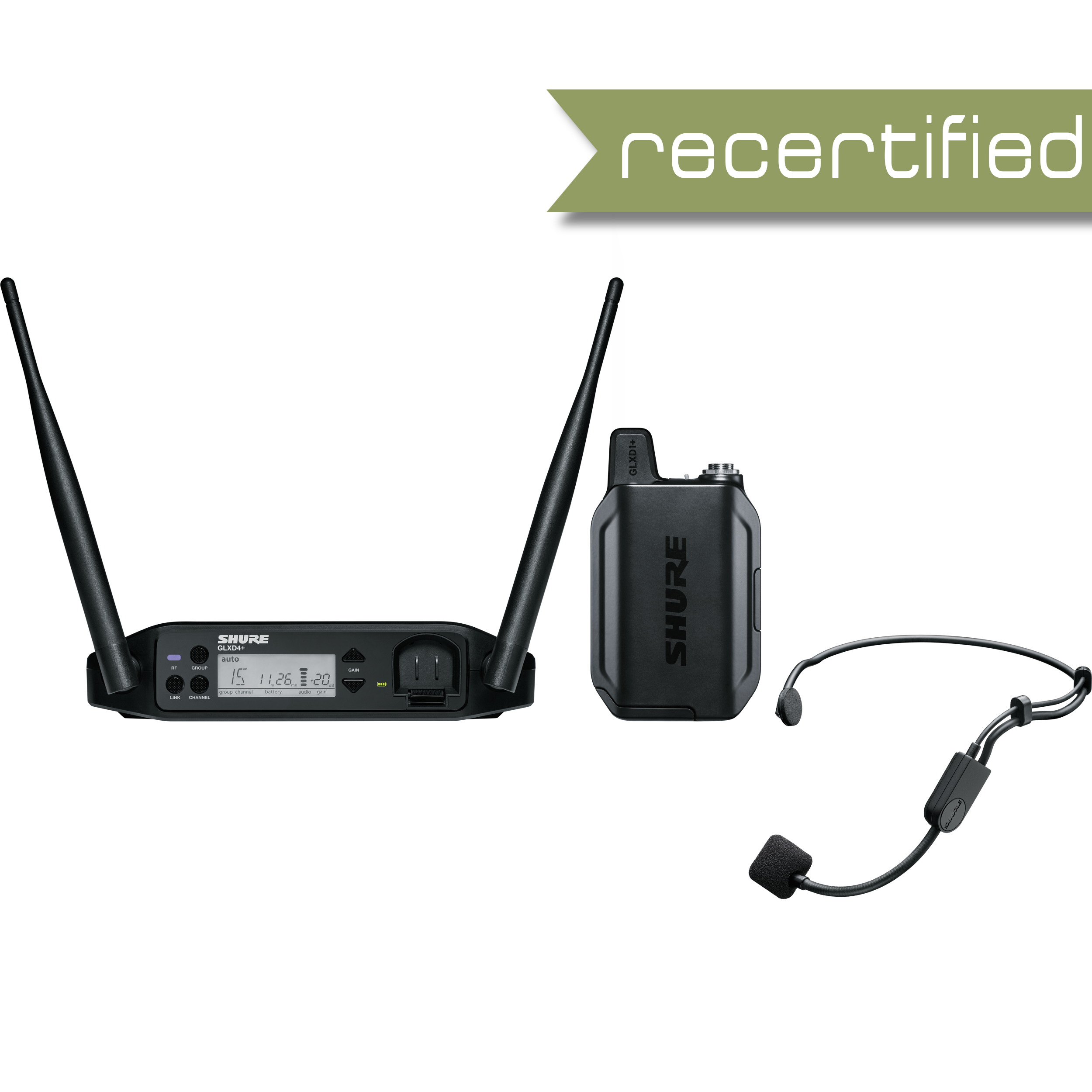 Shure GLX-D+ Dual Band with PGA 31 Headset Wireless Microphone System