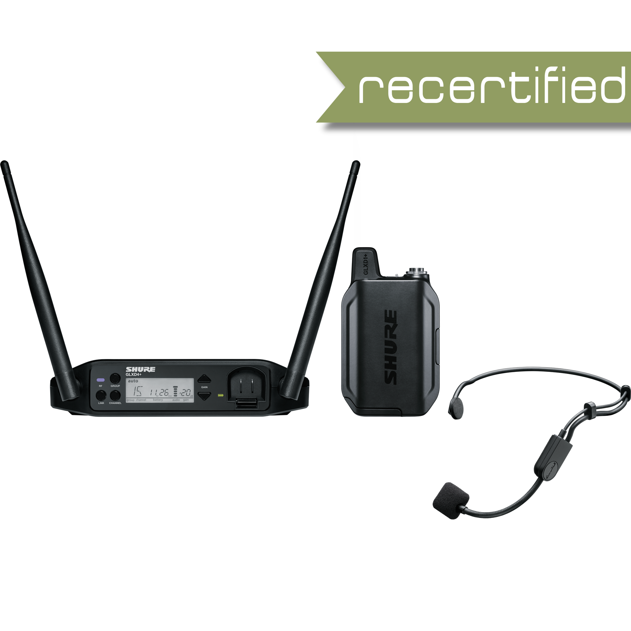 Shure GLX-D+ Dual Band with PGA 31 Headset Wireless Microphone System