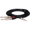 Hosa Pro 1/8" Stereo to Dual 1/4" TS Breakout Cables