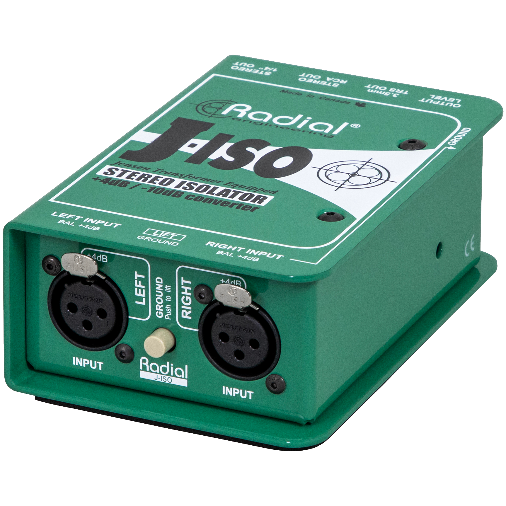 Radial J-Iso Stereo +4dB to -10dB Interface