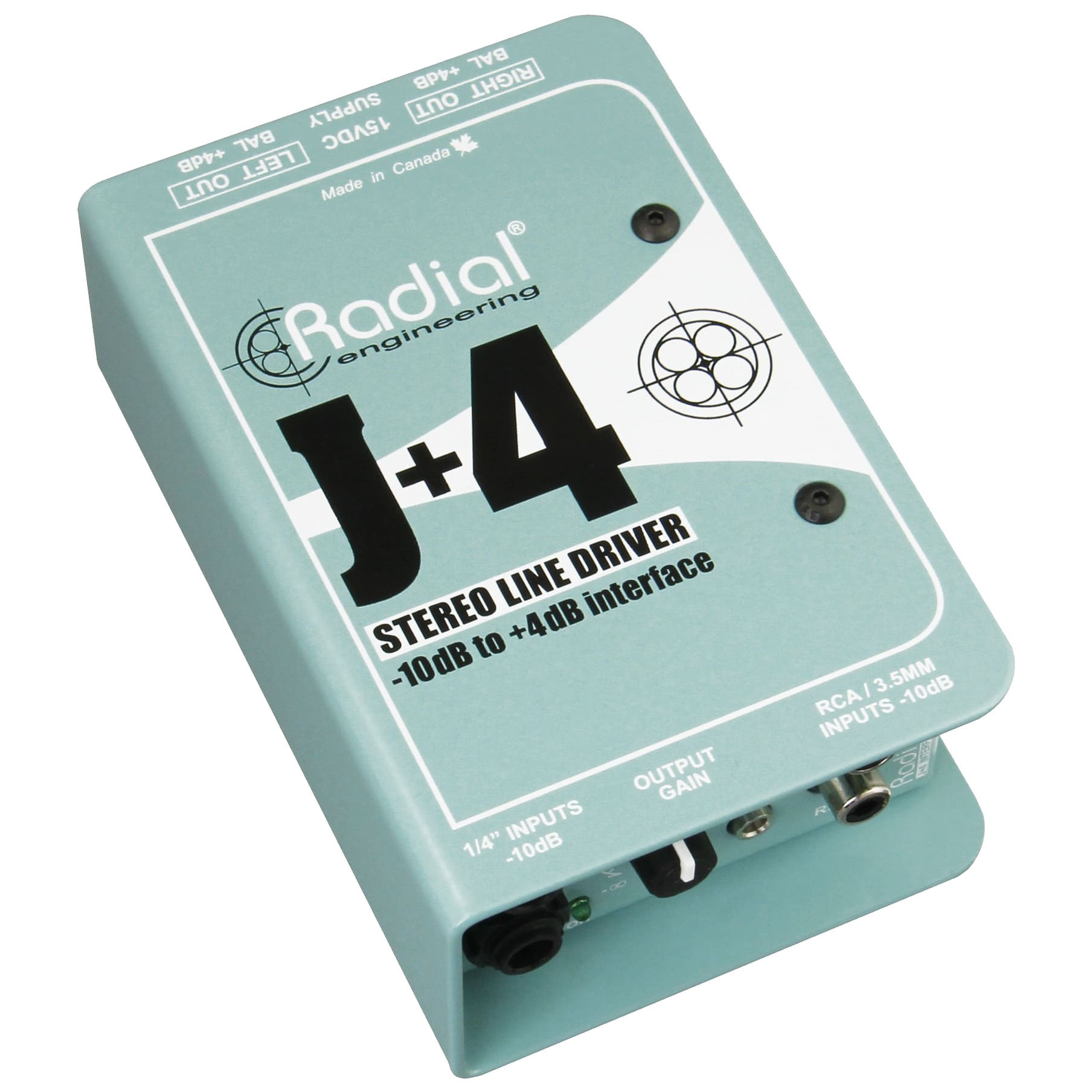Radial J+4 Stereo -10dB to +4dB Line Driver