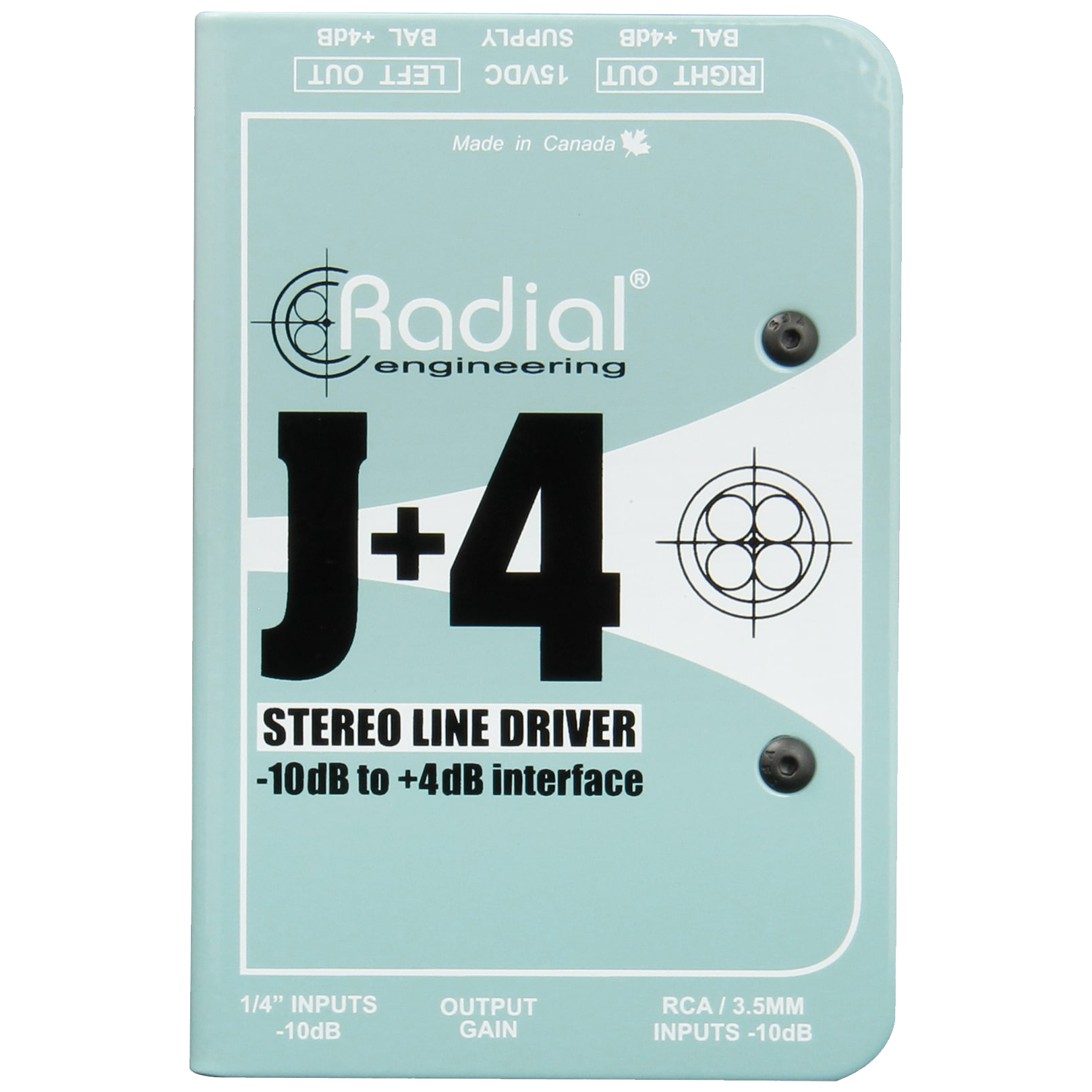 Radial J+4 Stereo -10dB to +4dB Line Driver