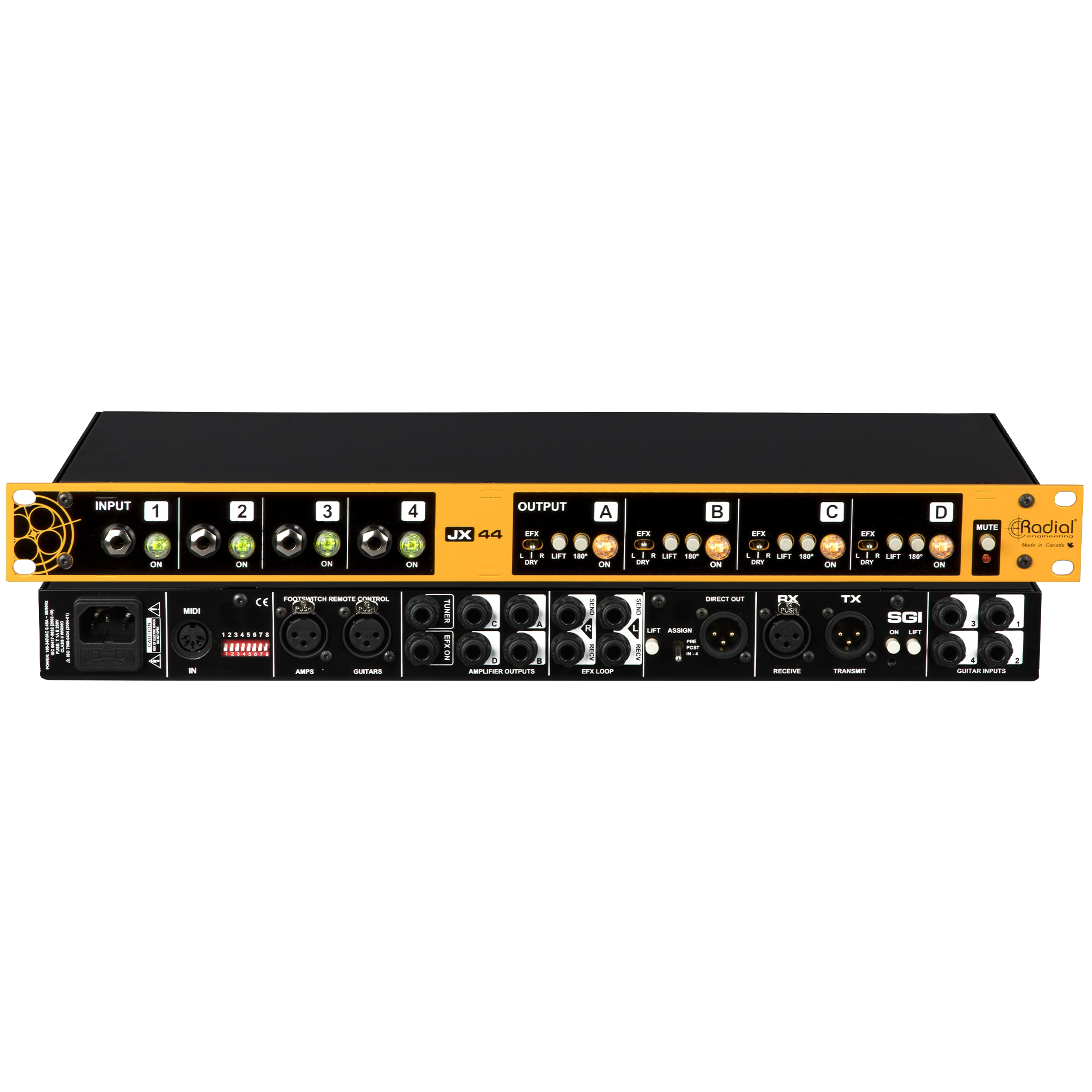 Radial JX44 V2 Concert Touring Guitar & Amp Signal Manager