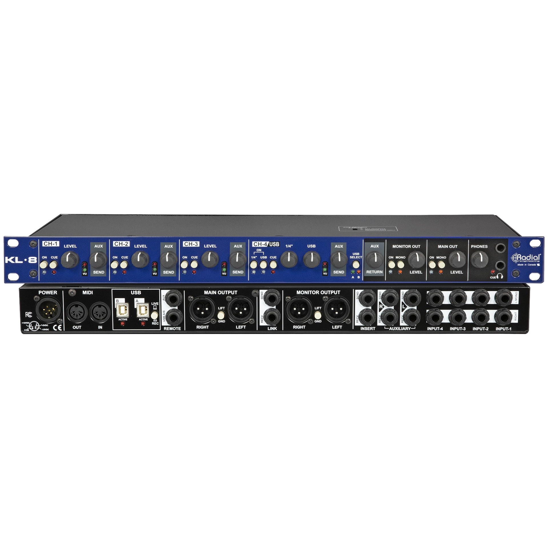 Radial KL-8 Rackmount Keyboard Mixer