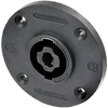 Neutrik 4 Pole Black Chassis Connector with Round G-Size Flange