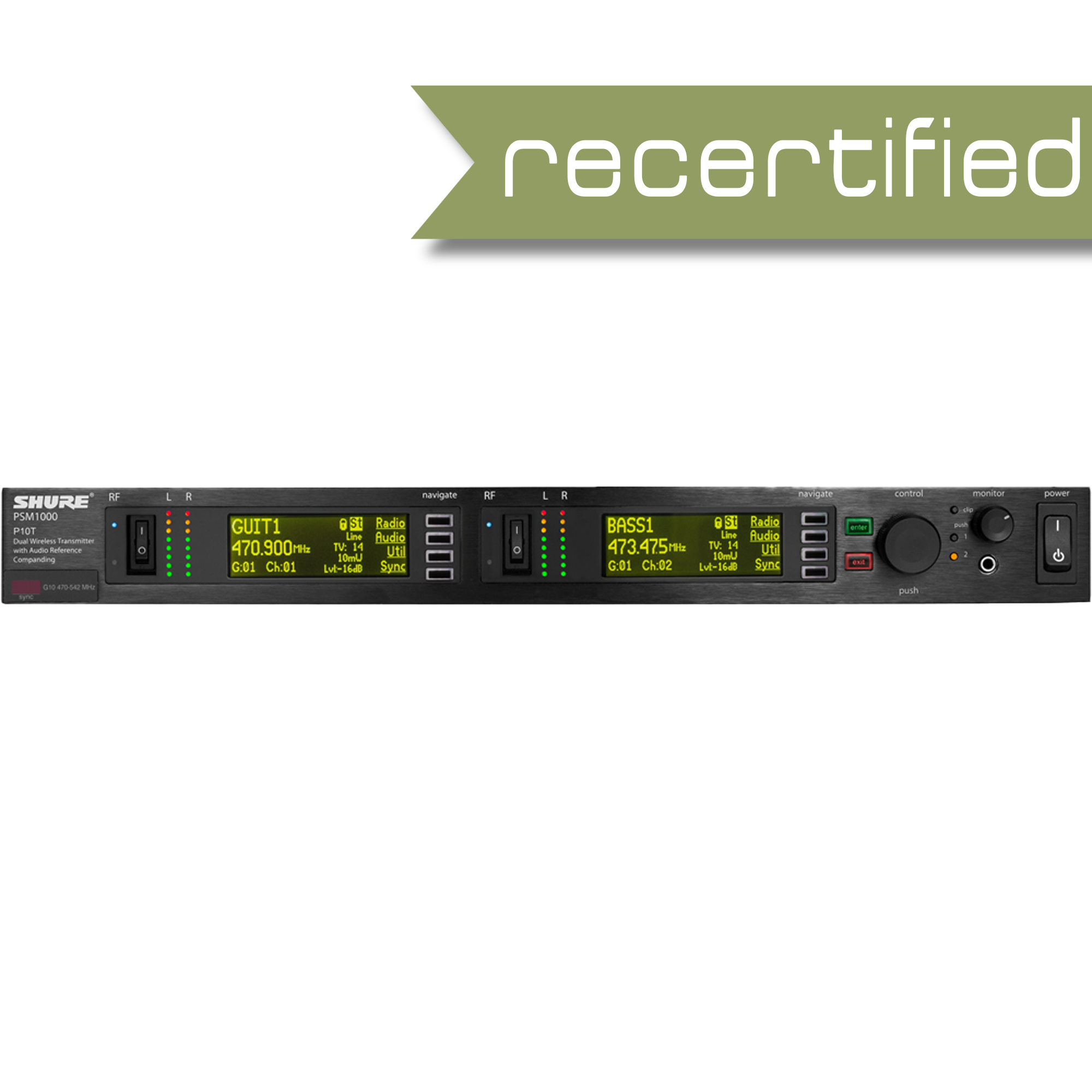 Shure P10T-G10 Dual Rack Unit Transmitter
