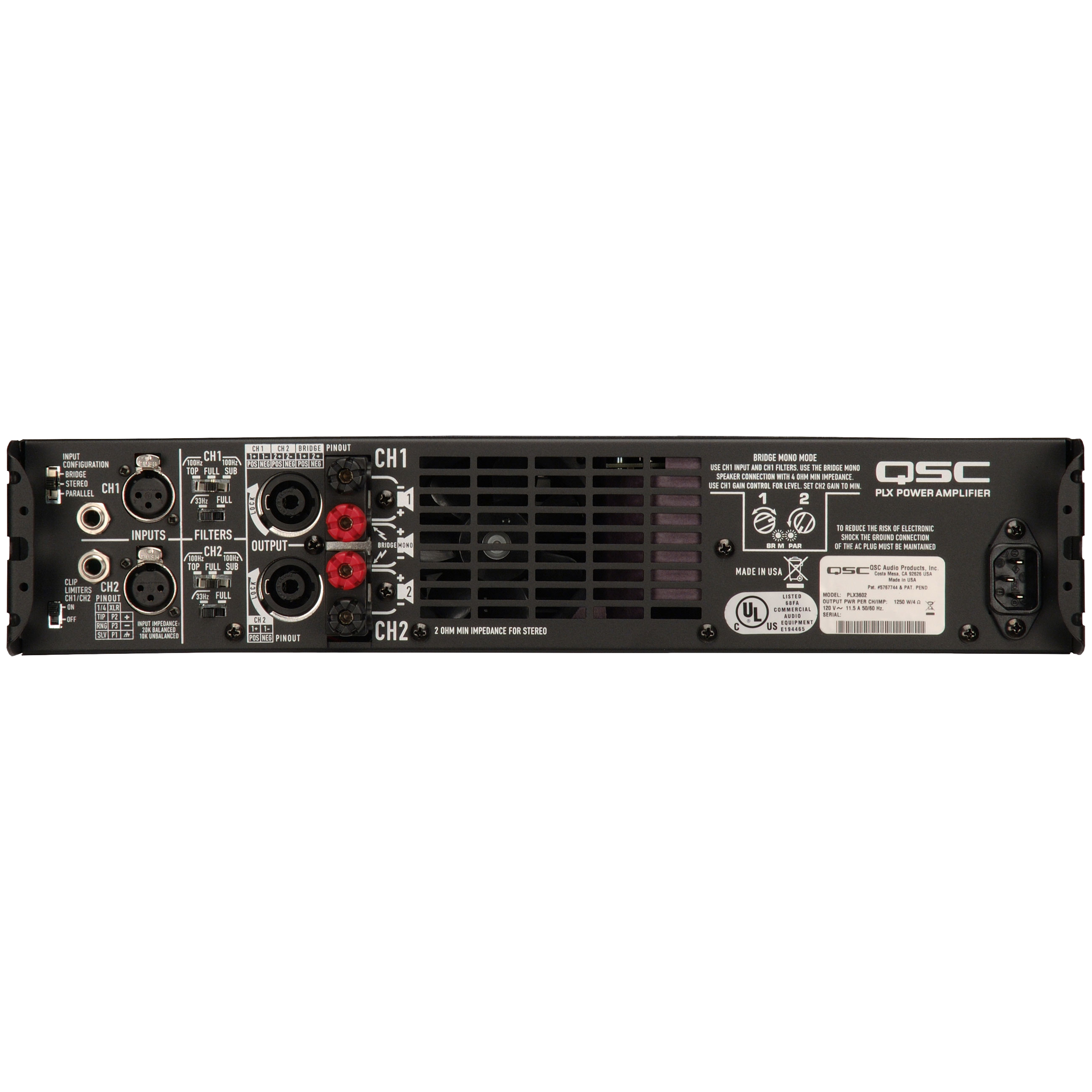 QSC PLX3102 Power Amplifier