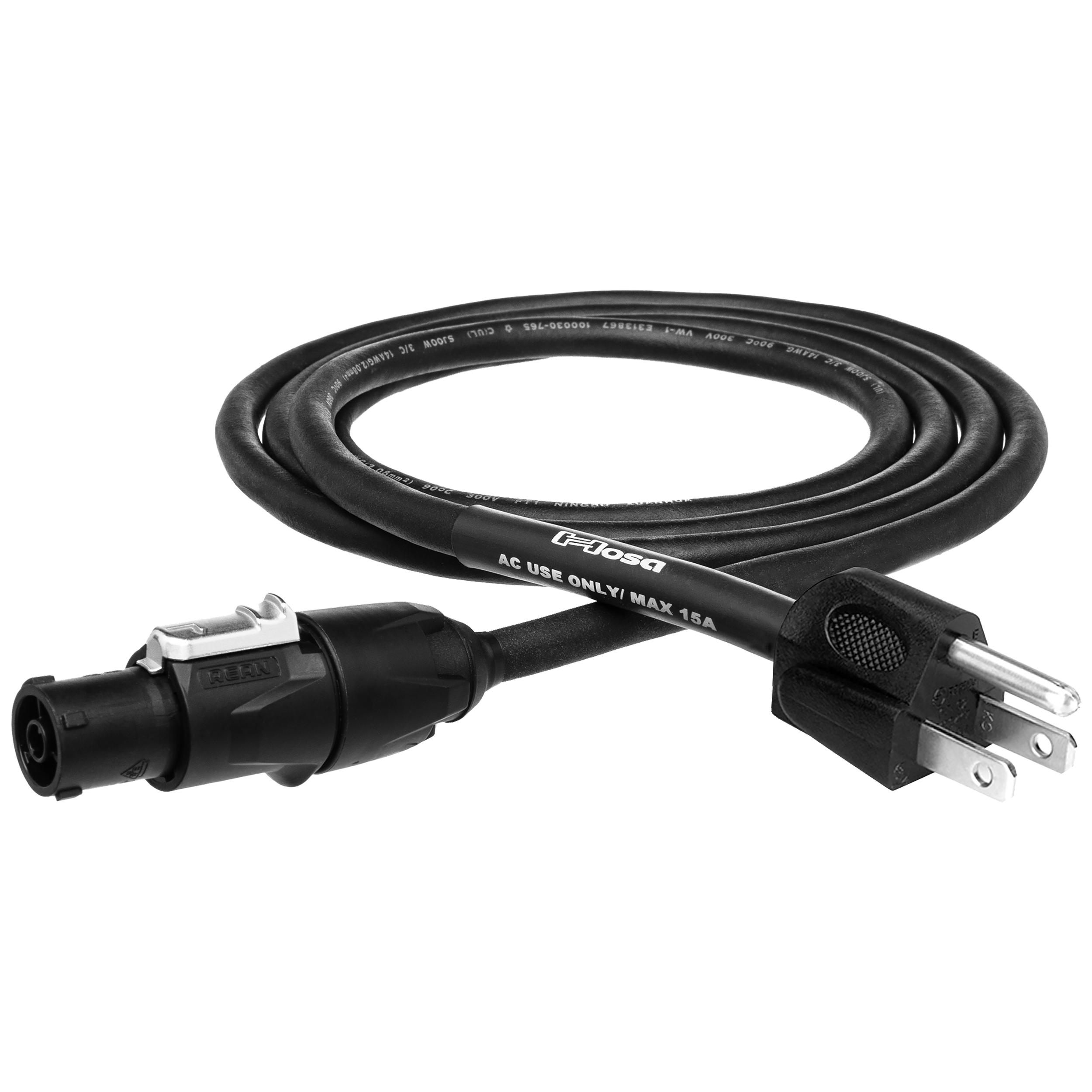 Hosa Pro 15A Power-X to Edison Cables