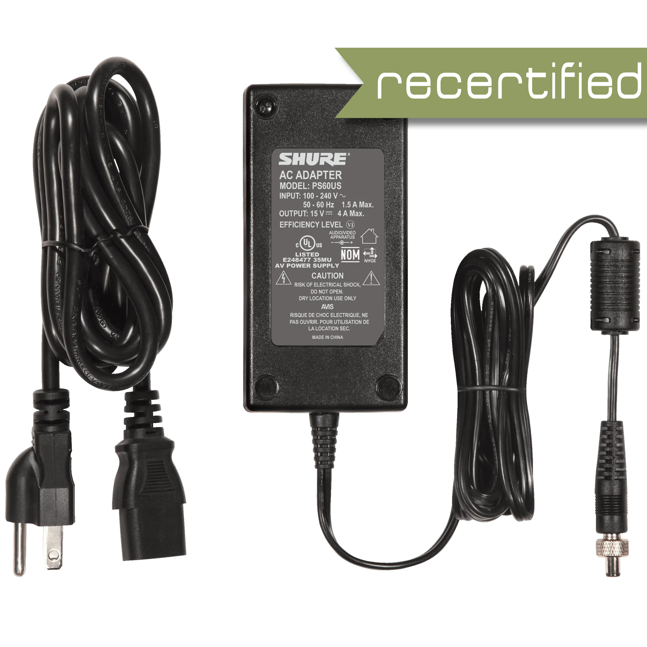 Shure PS60US Power Supply for UA844
