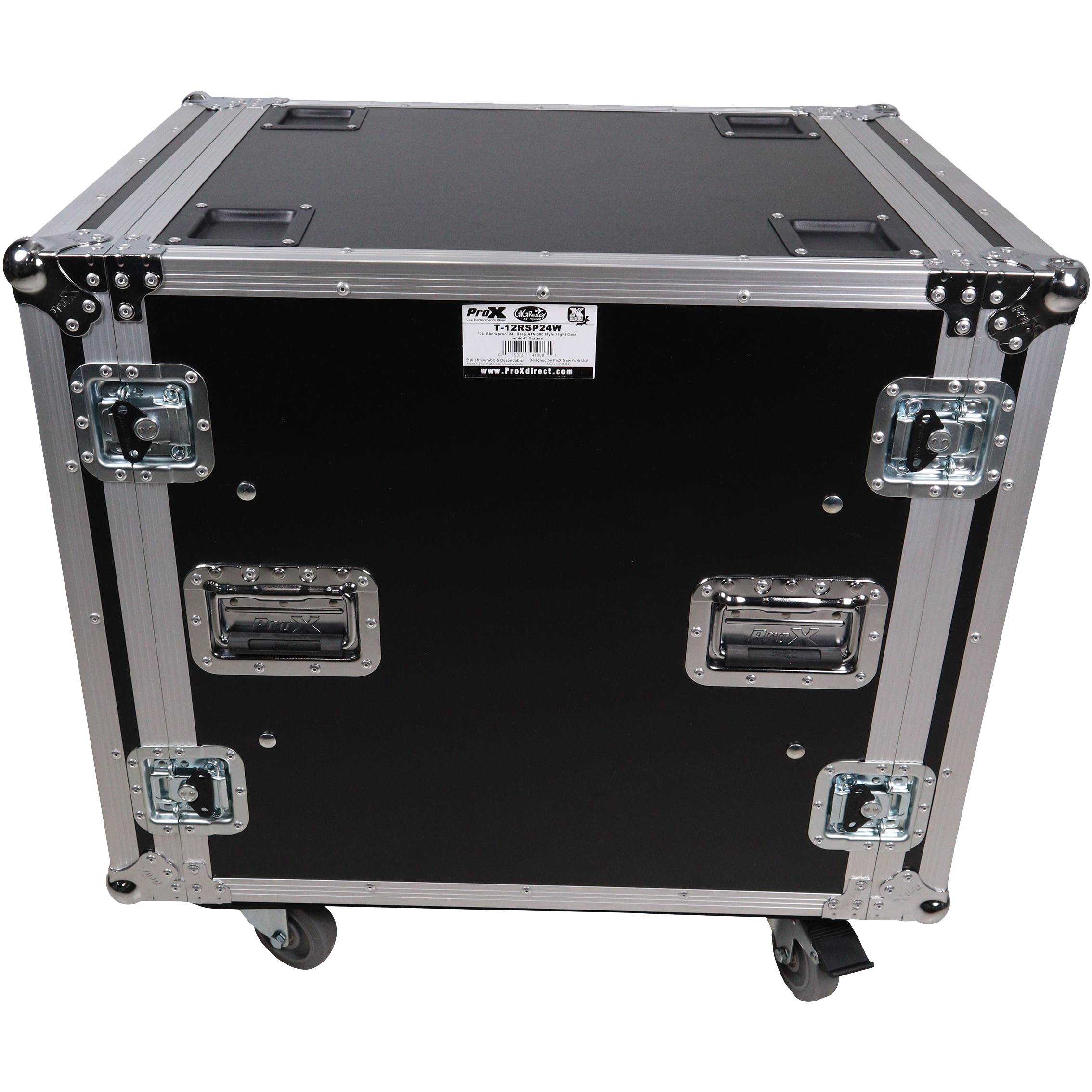 ProX 12U Shockmount 24 Deep Rack with Casters