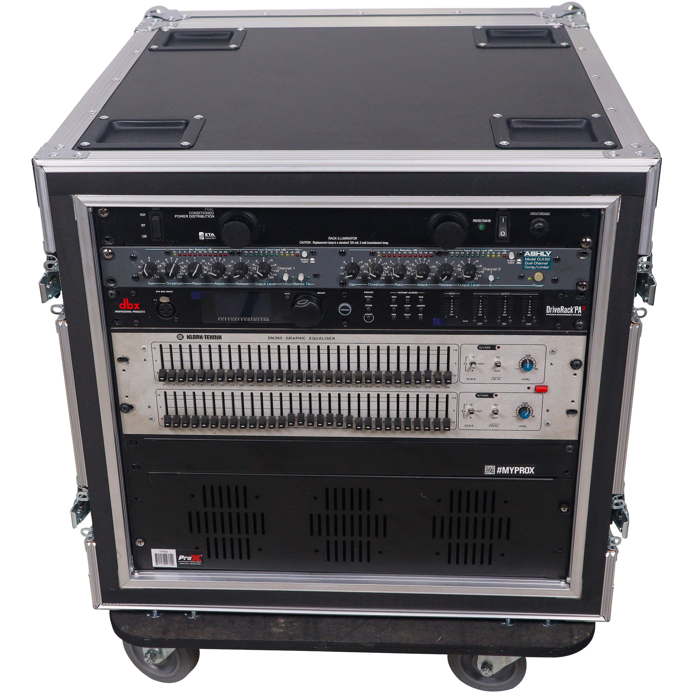 ProX 12U Shockmount 20 Deep Rack with Casters