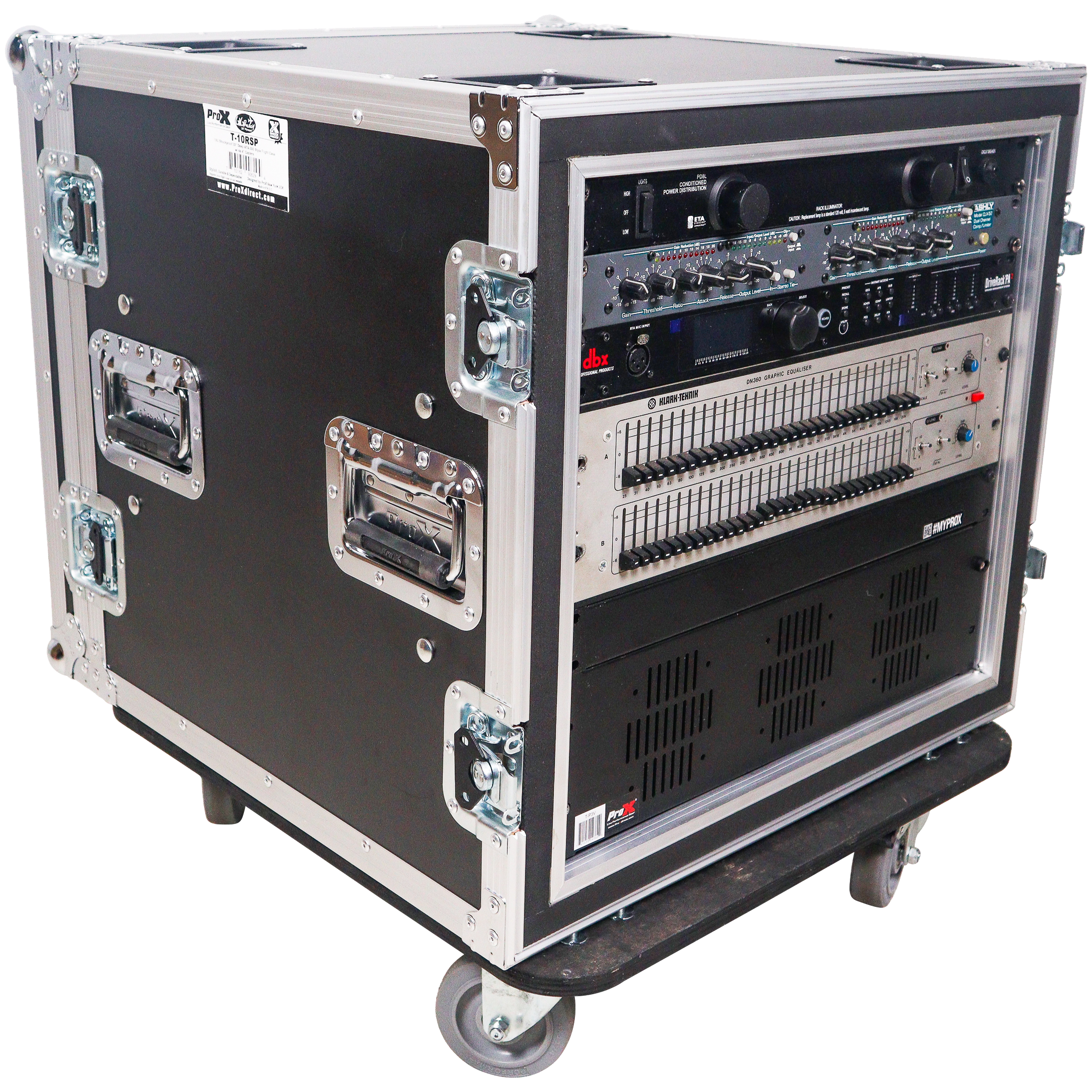 ProX 12U Shockmount 20 Deep Rack with Casters