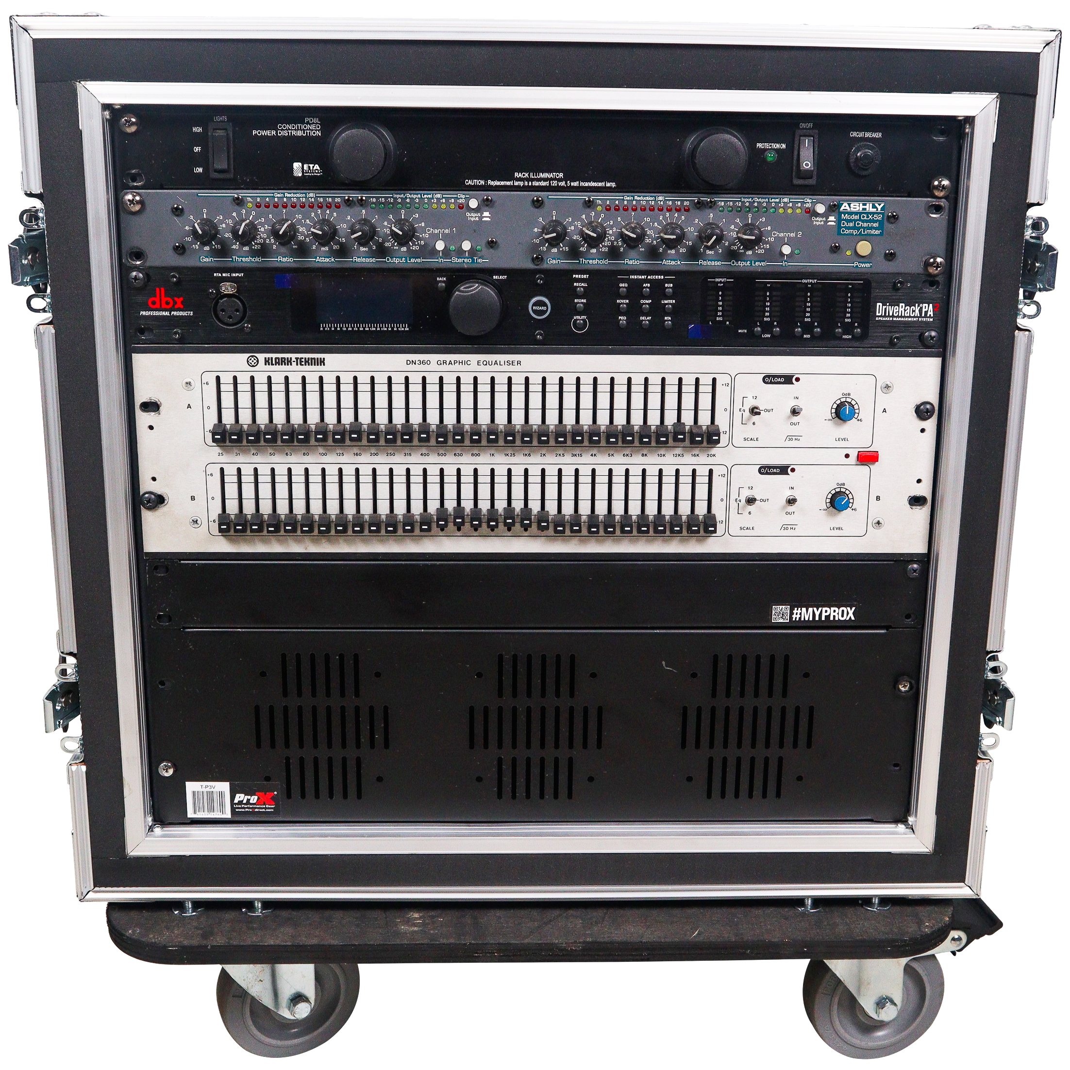 ProX 12U Shockmount 20 Deep Rack with Casters