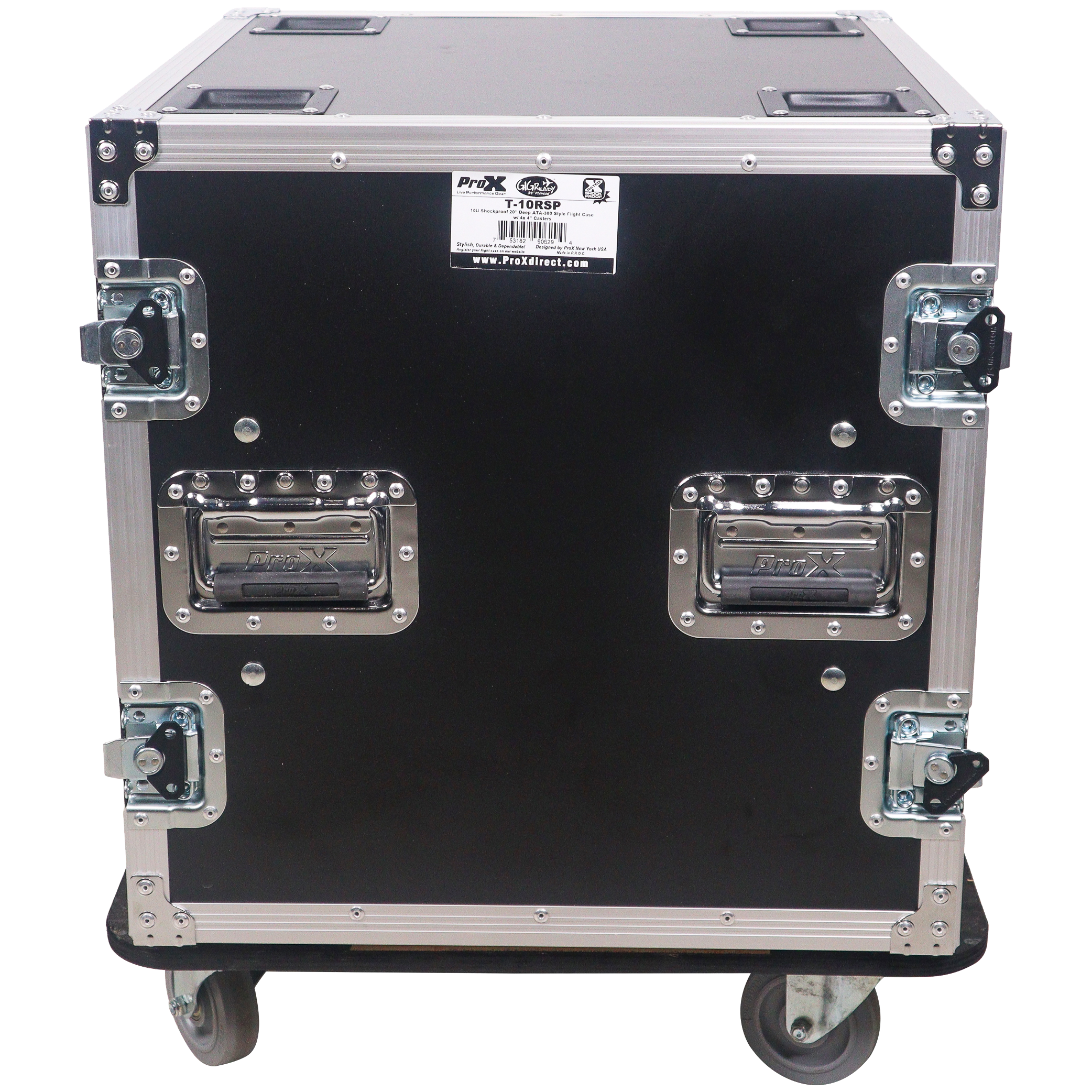 ProX 10U Shockmount 20 Deep Rack with Casters