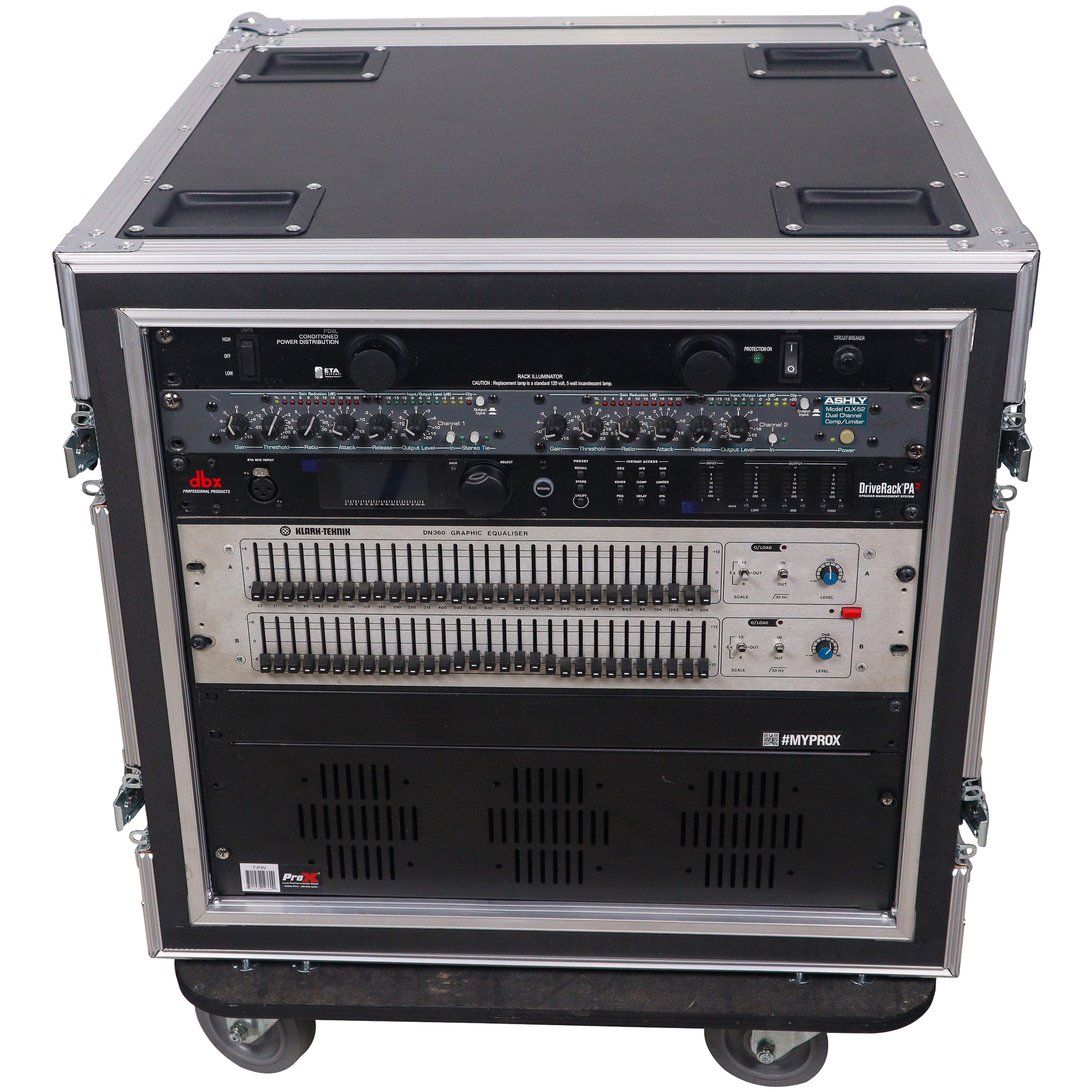 ProX 10U Shockmount 20 Deep Rack with Casters