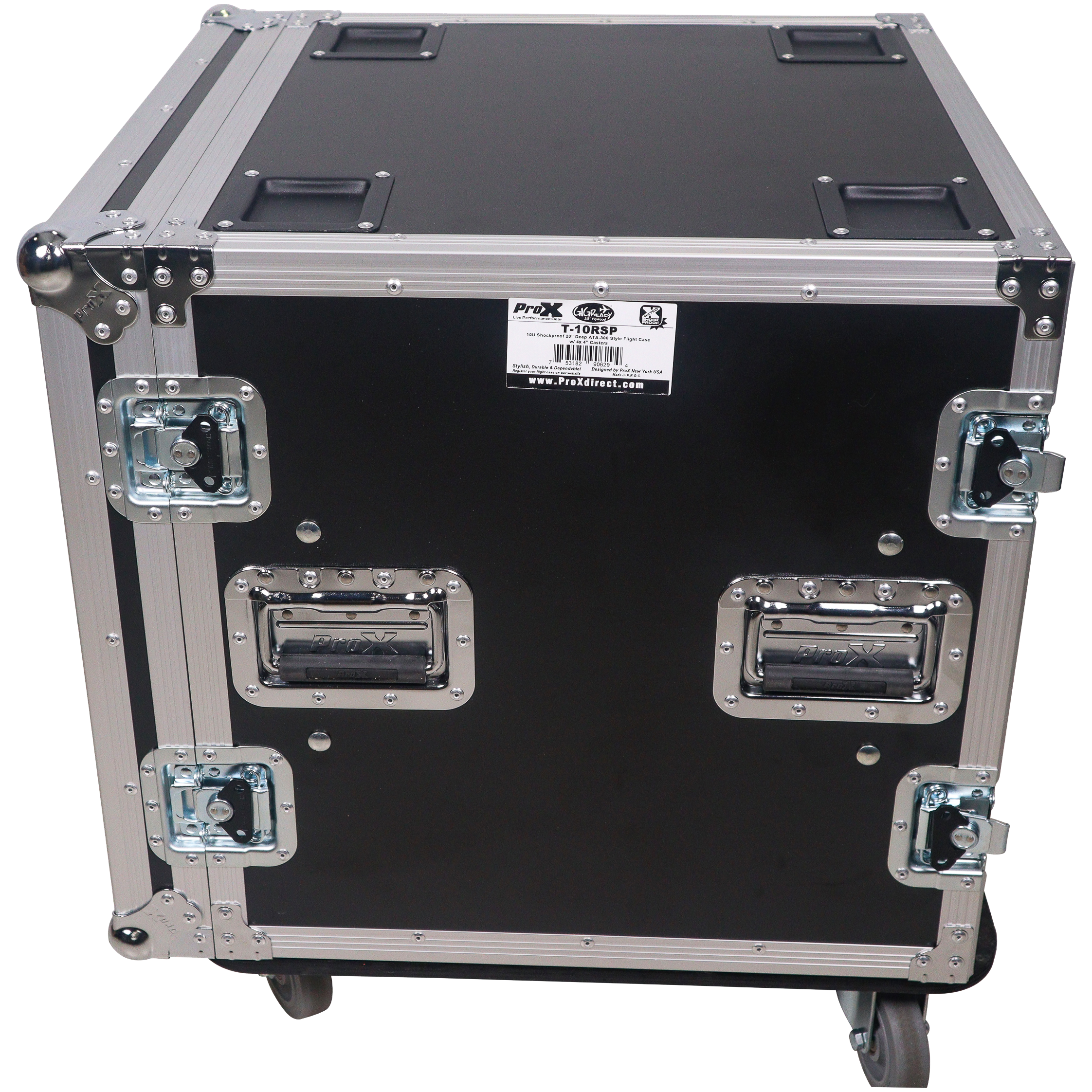 ProX 10U Shockmount 20 Deep Rack with Casters