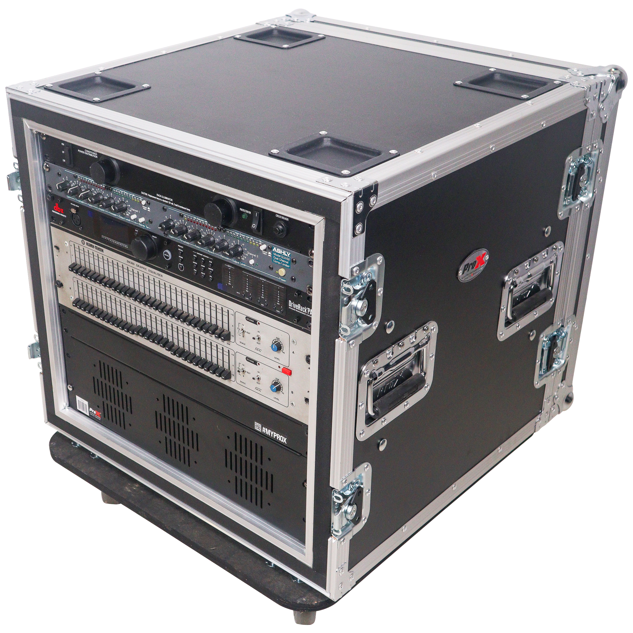 ProX 10U Shockmount 20 Deep Rack with Casters
