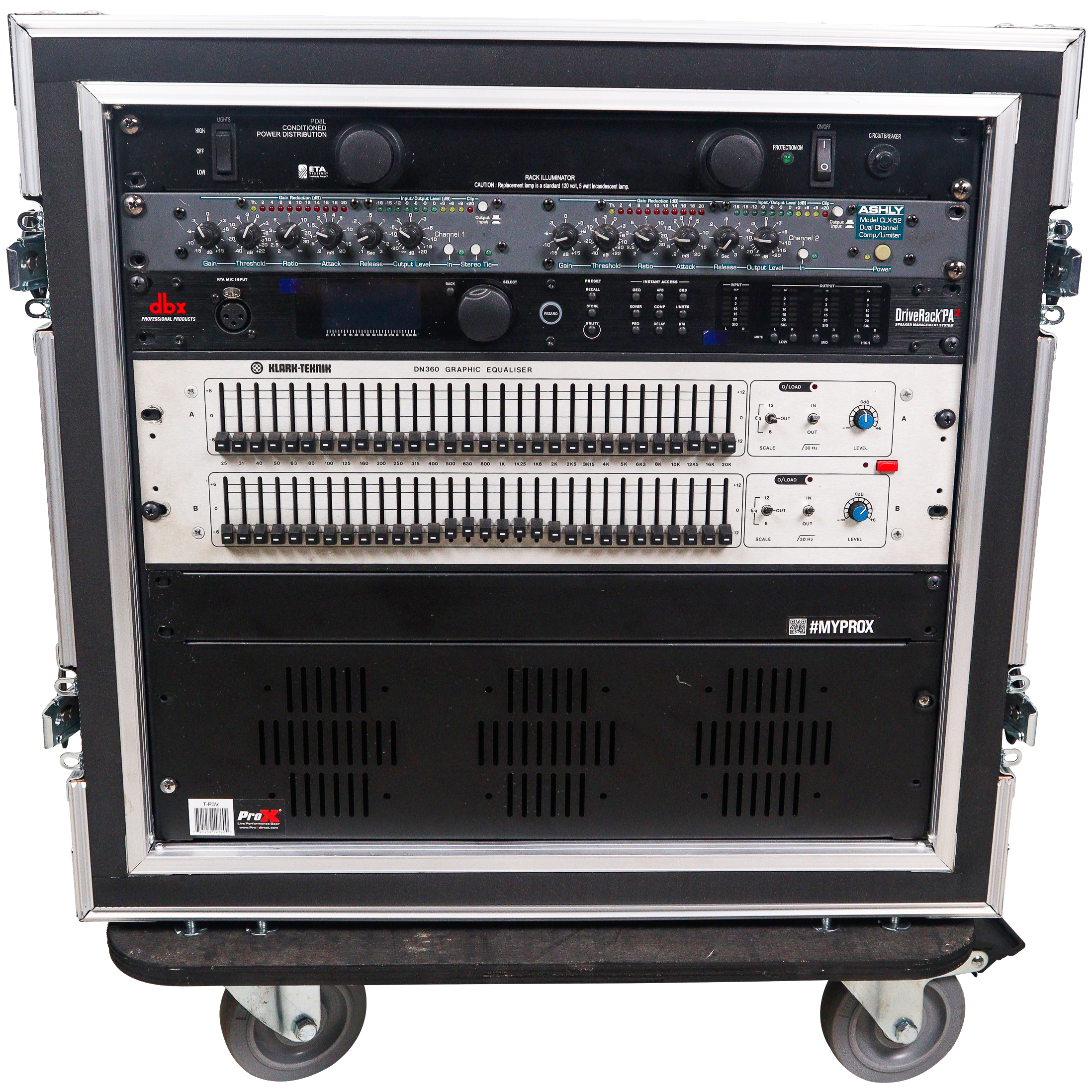 ProX 10U Shockmount 20 Deep Rack with Casters