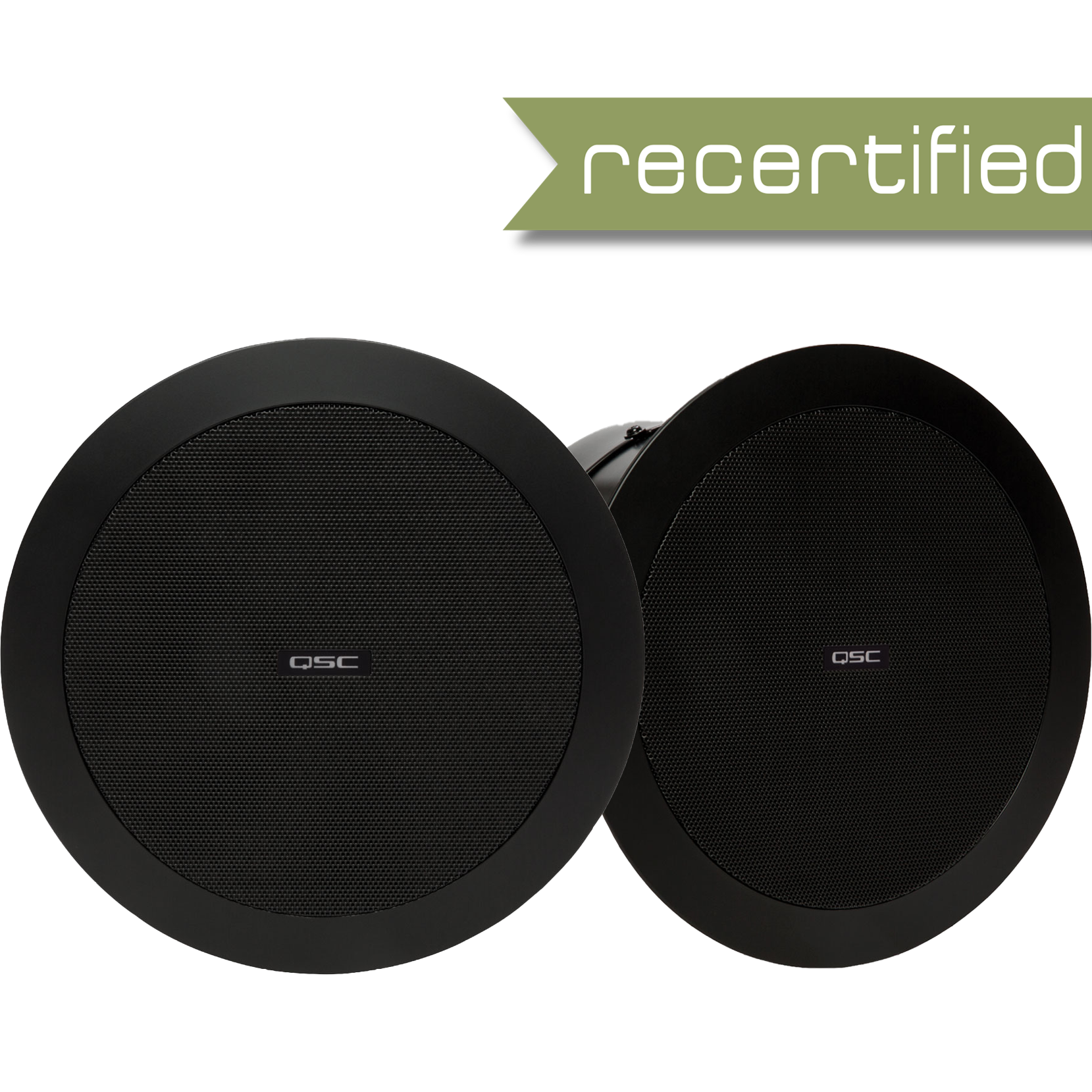 QSC AD-C6T Black Ceiling Speaker Pair