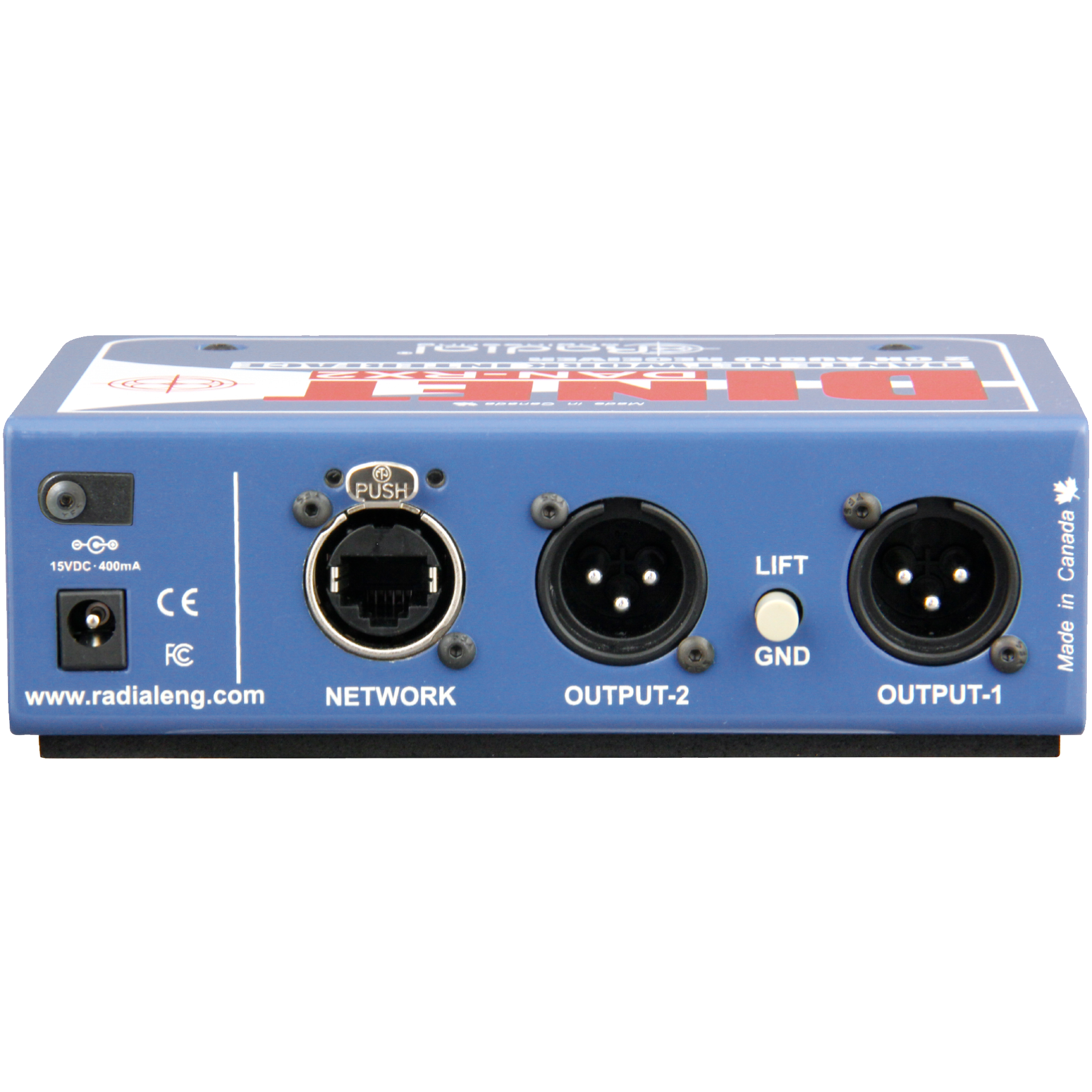 Radial DiNet DAN-RX2 Dante Receiver