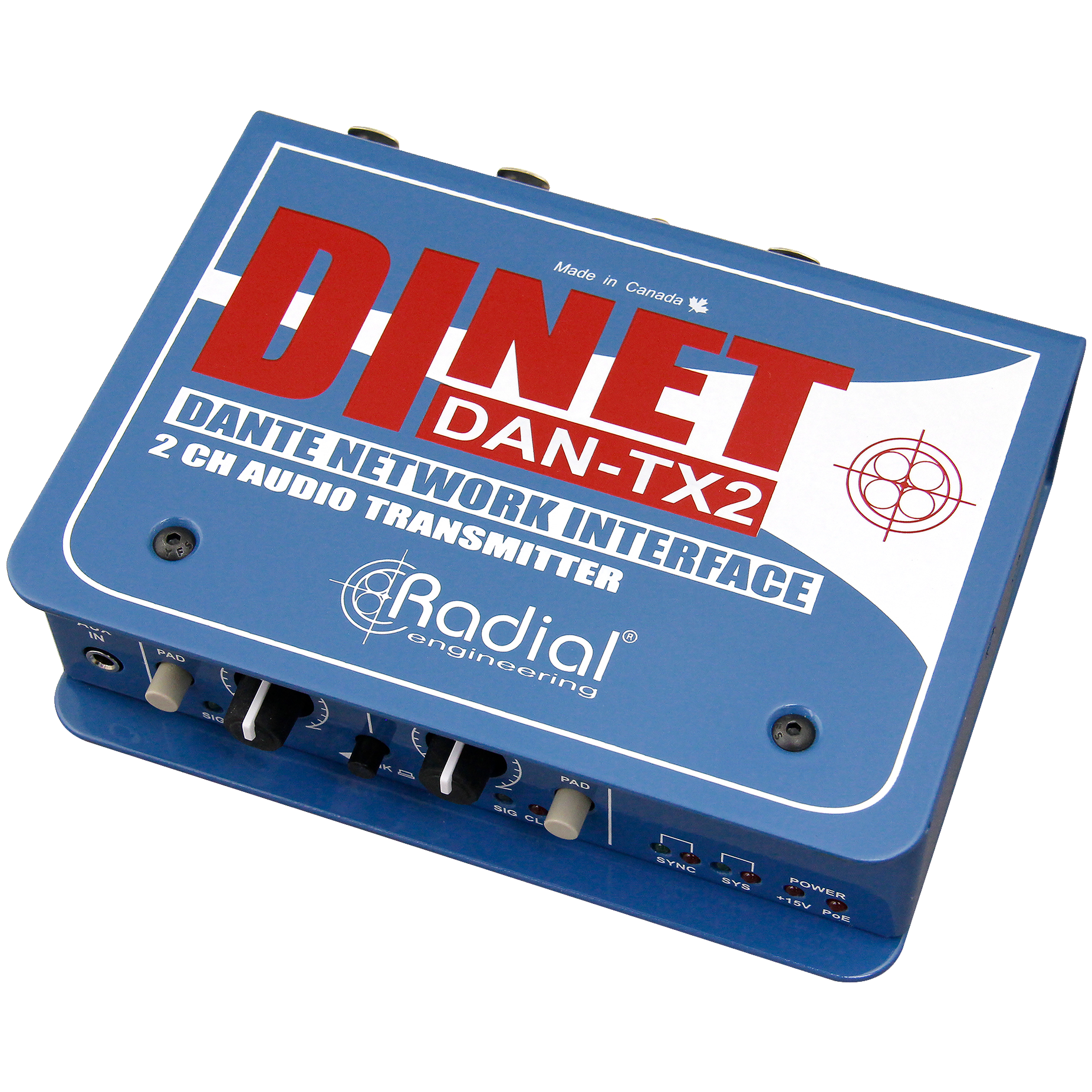 Radial DiNet DAN-TX2 Dante Transmitter