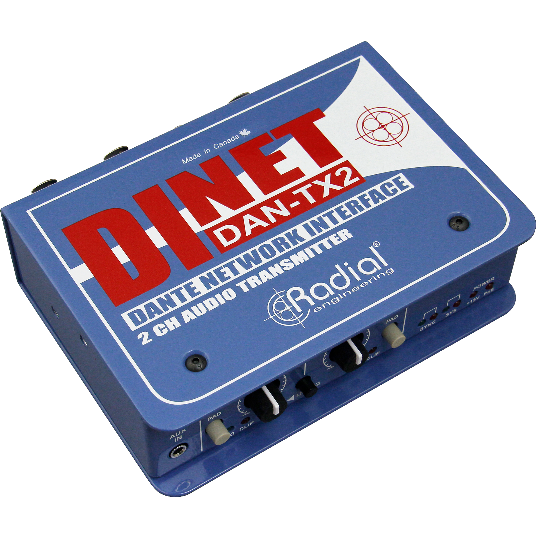 Radial DiNet DAN-TX2 Dante Transmitter