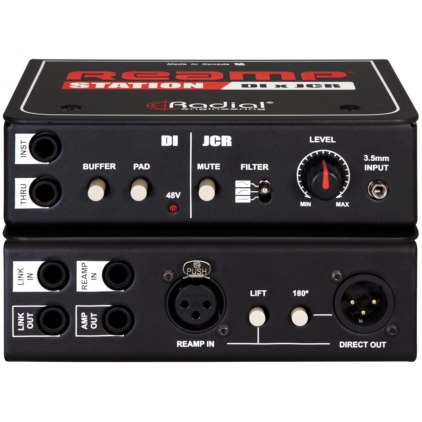 Radial Reamp Station Studio Reamper & Direct Box