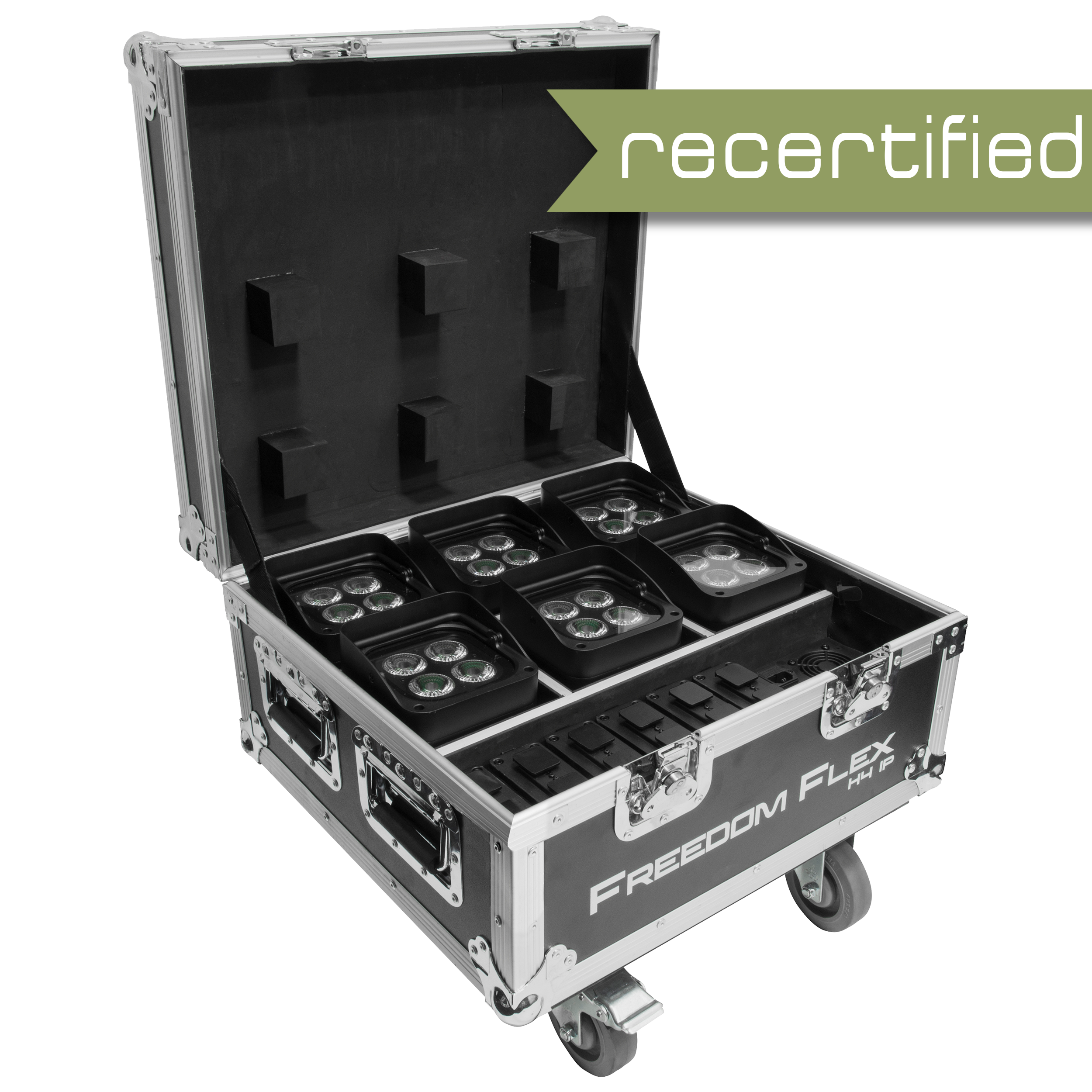 Chauvet DJ Freedom Flex H4 IP Wireless Uplight 6-Pack with Case