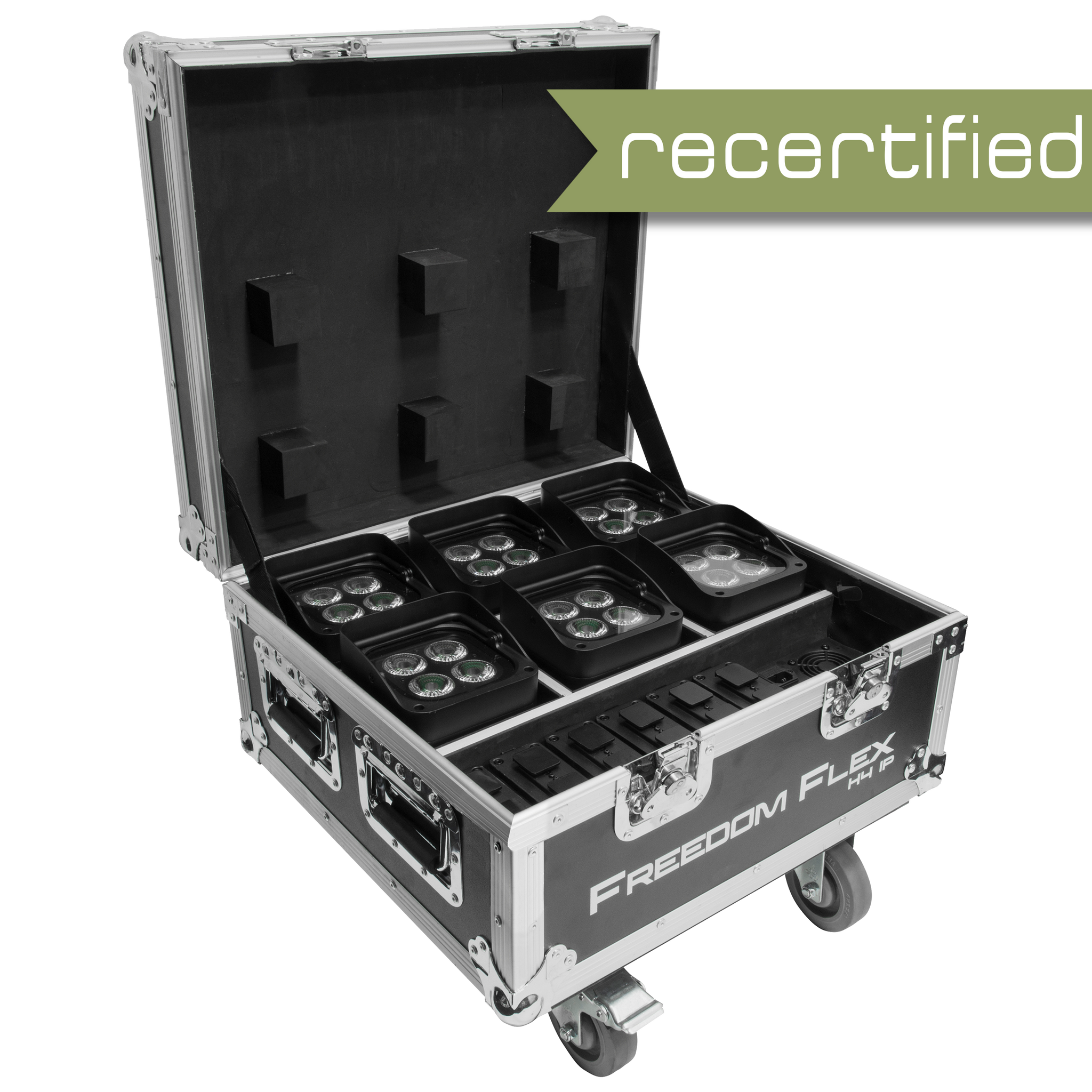 Chauvet DJ Freedom Flex H4 IP Wireless Uplight 6-Pack with Case