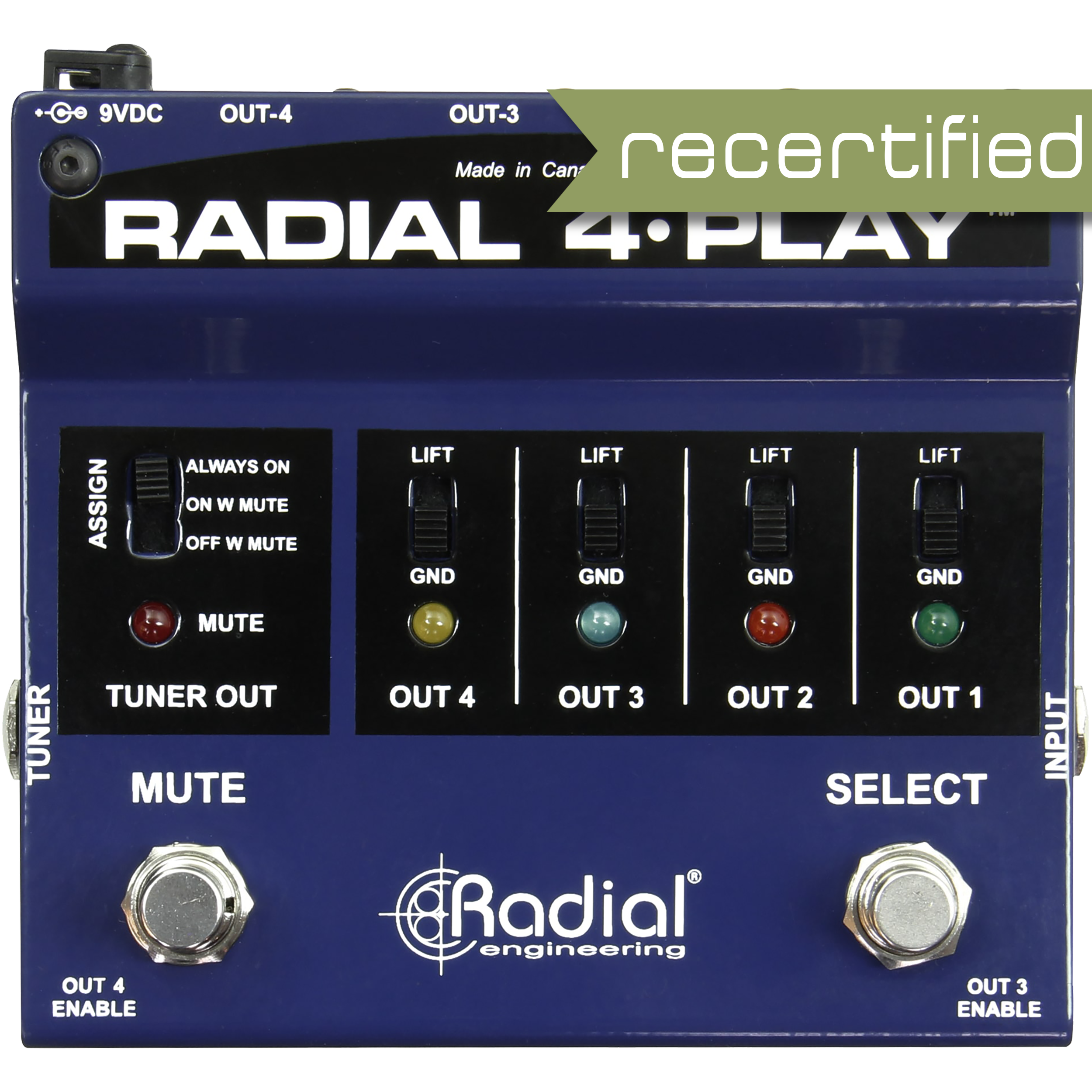 Radial 4-Play Multi-Output DI Box